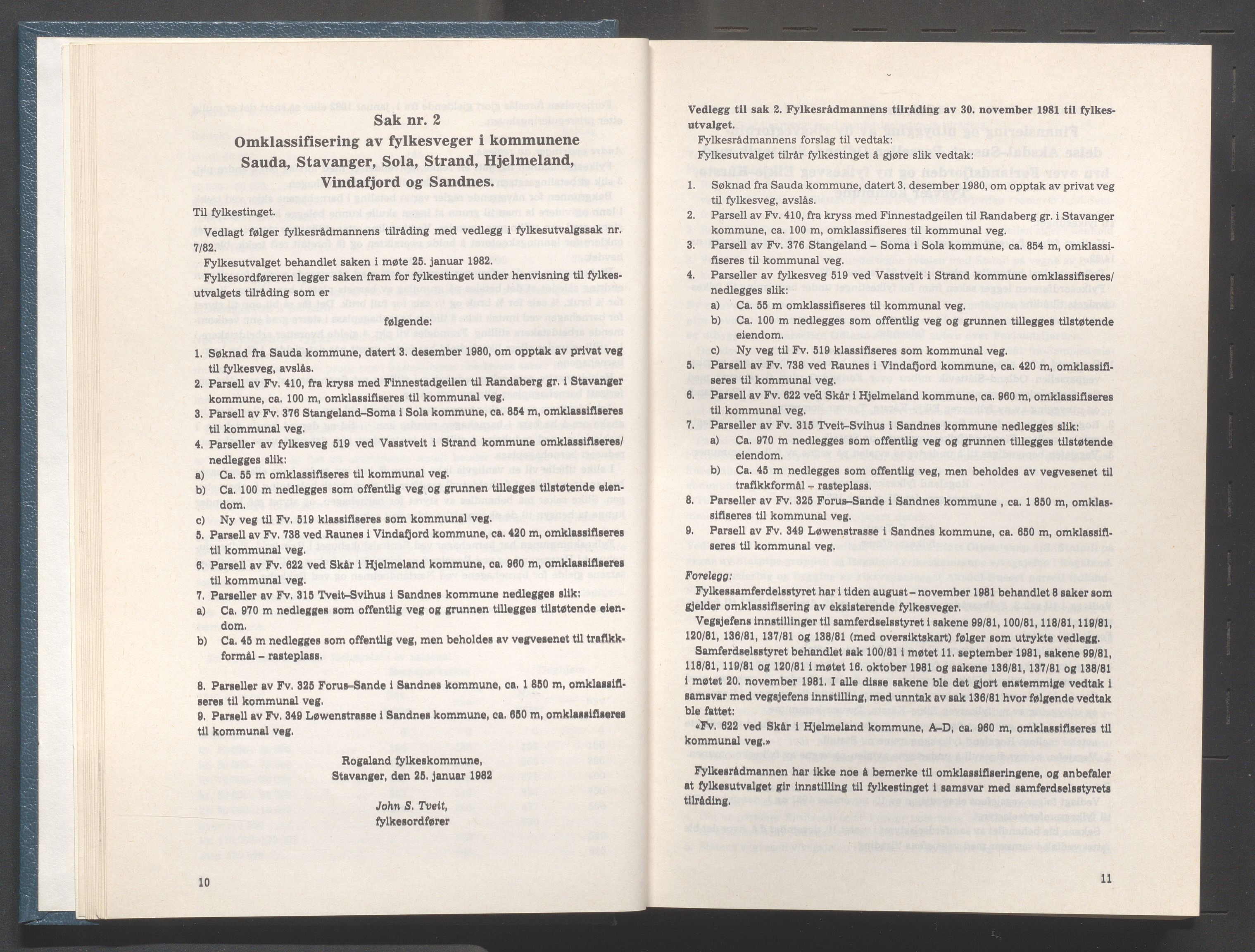 Rogaland fylkeskommune - Fylkesrådmannen , IKAR/A-900/A/Aa/Aaa/L0102: Møtebok , 1982, p. 10-11