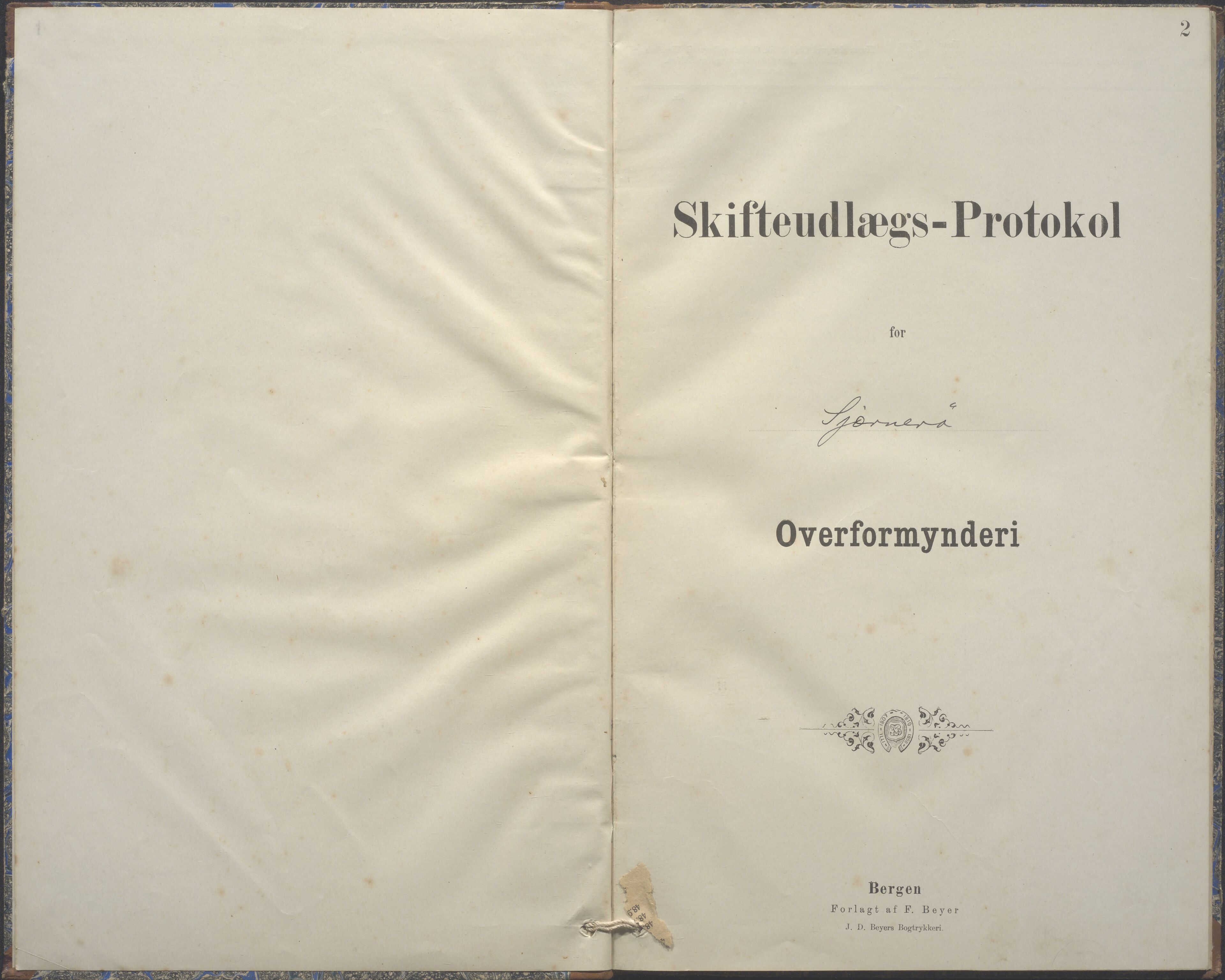 Sjernarøy kommune. Overformynderiet, BYST/A-0910/G/L0001: Skifteutleggsprotokoll, 1884-1899