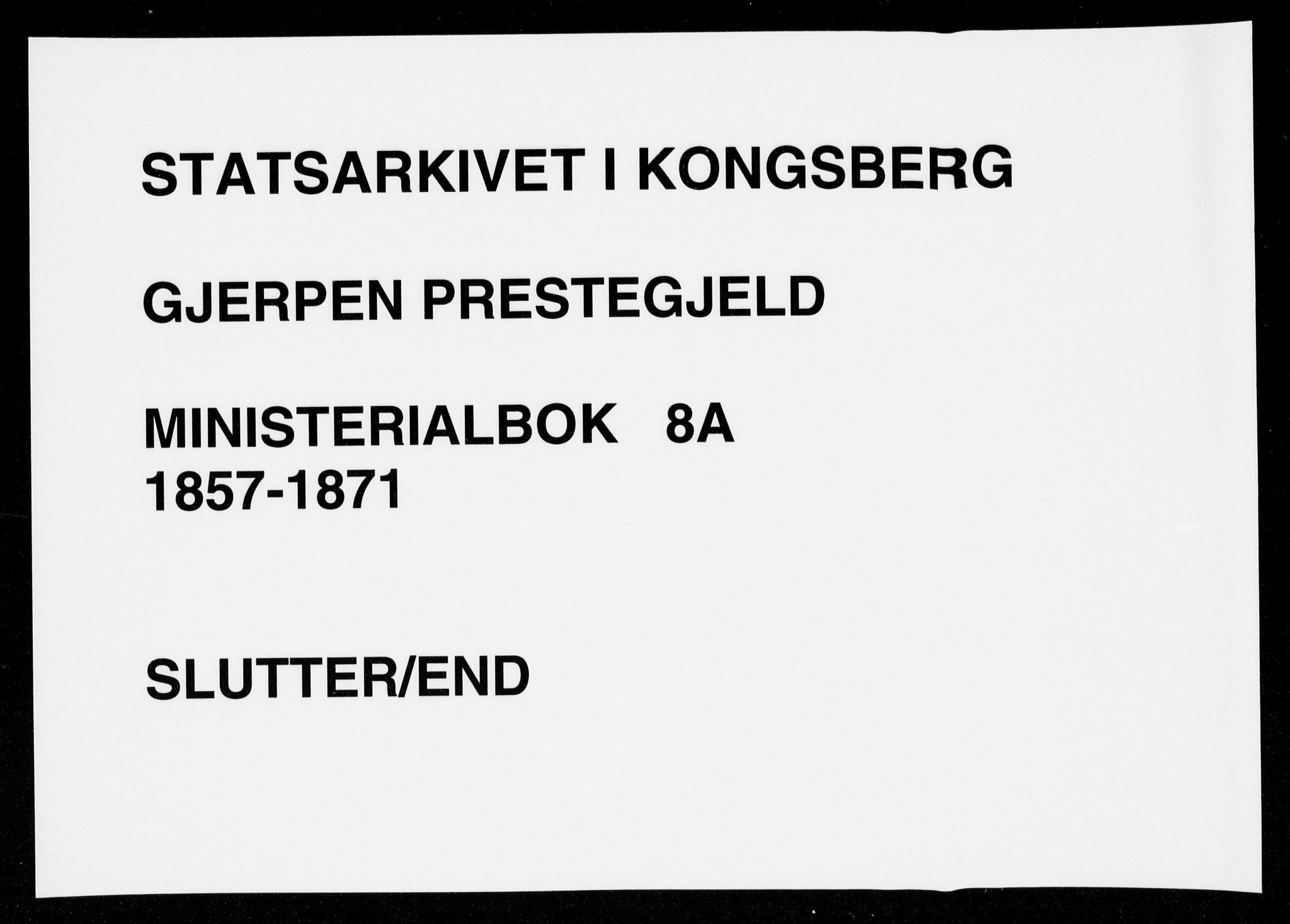 Gjerpen kirkebøker, SAKO/A-265/F/Fa/L0008a: Parish register (official) no. I 8A, 1857-1871