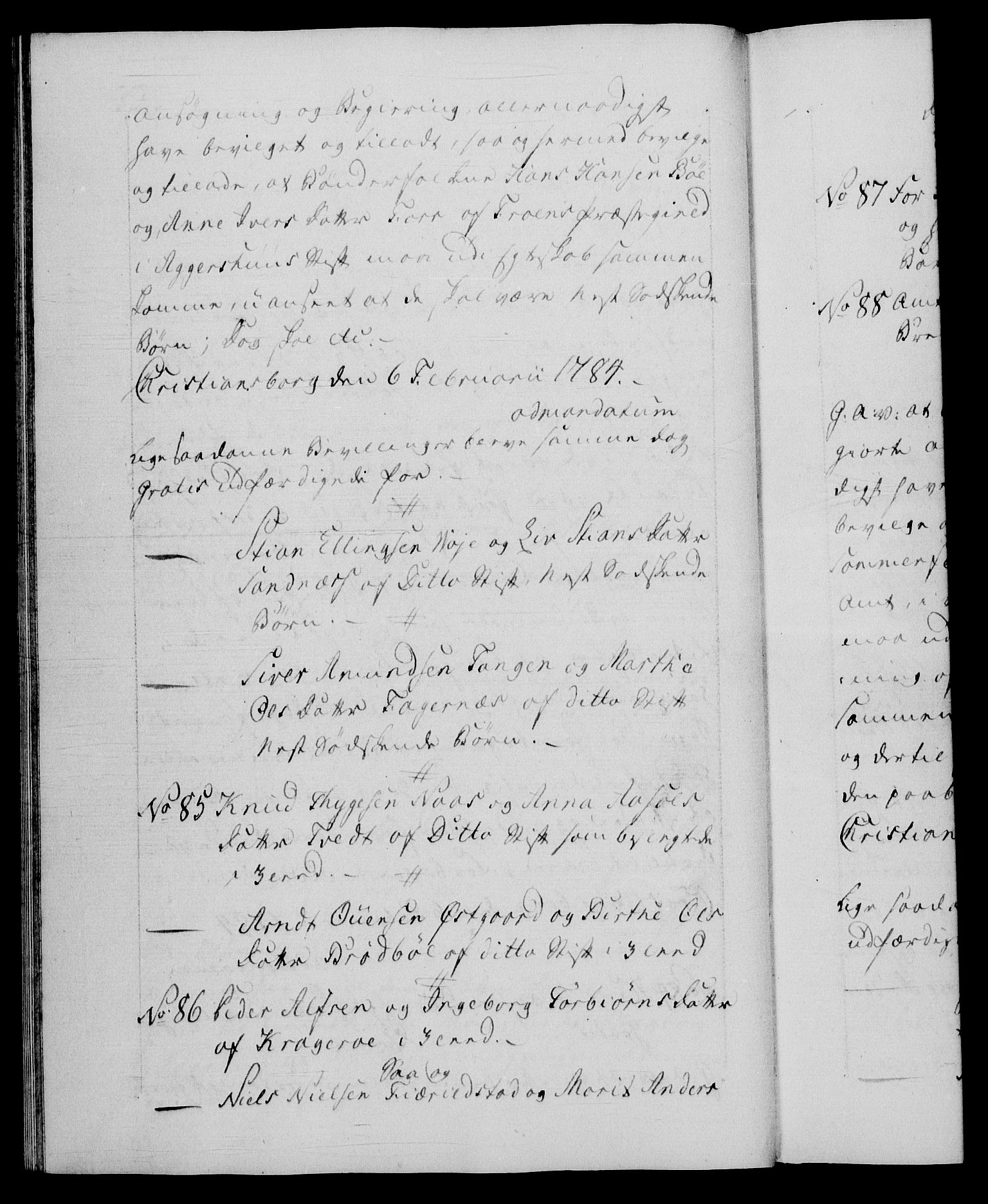 Danske Kanselli 1572-1799, AV/RA-EA-3023/F/Fc/Fca/Fcaa/L0050: Norske registre, 1784-1785, p. 55b