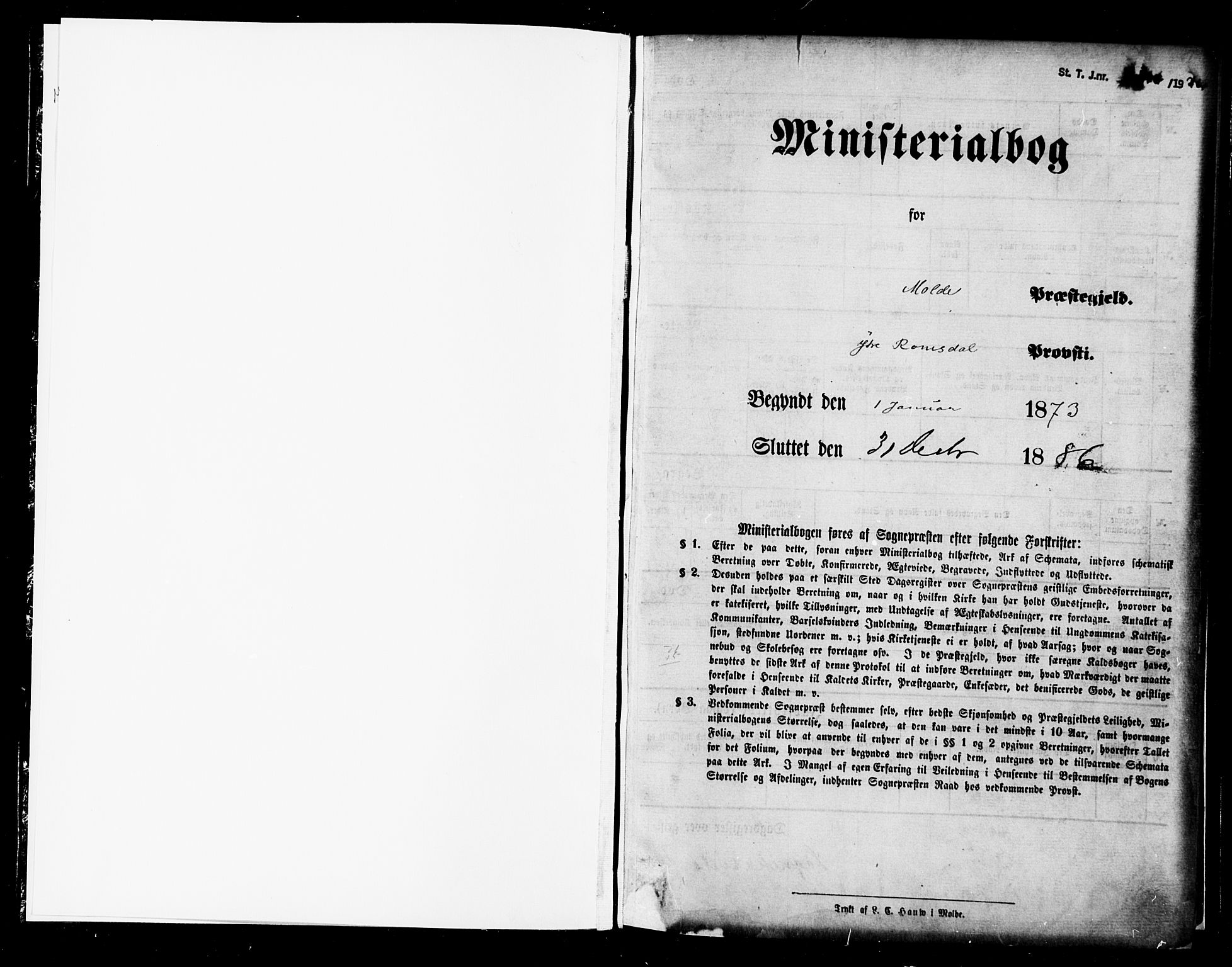 Ministerialprotokoller, klokkerbøker og fødselsregistre - Møre og Romsdal, SAT/A-1454/558/L0691: Parish register (official) no. 558A05, 1873-1886