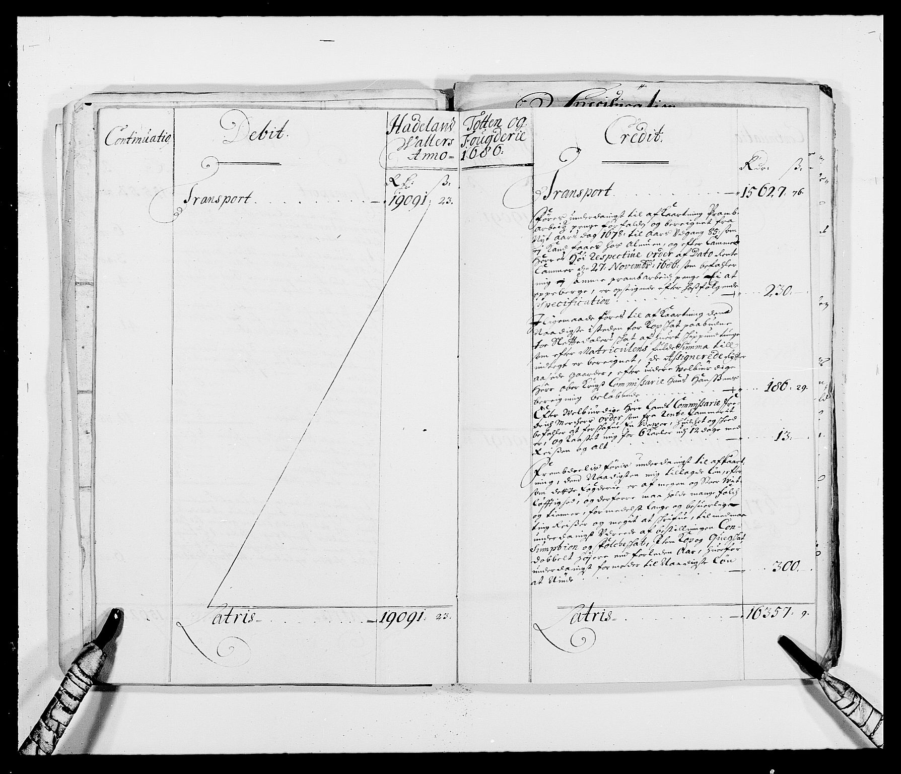 Rentekammeret inntil 1814, Reviderte regnskaper, Fogderegnskap, AV/RA-EA-4092/R18/L1285: Fogderegnskap Hadeland, Toten og Valdres, 1686, p. 9