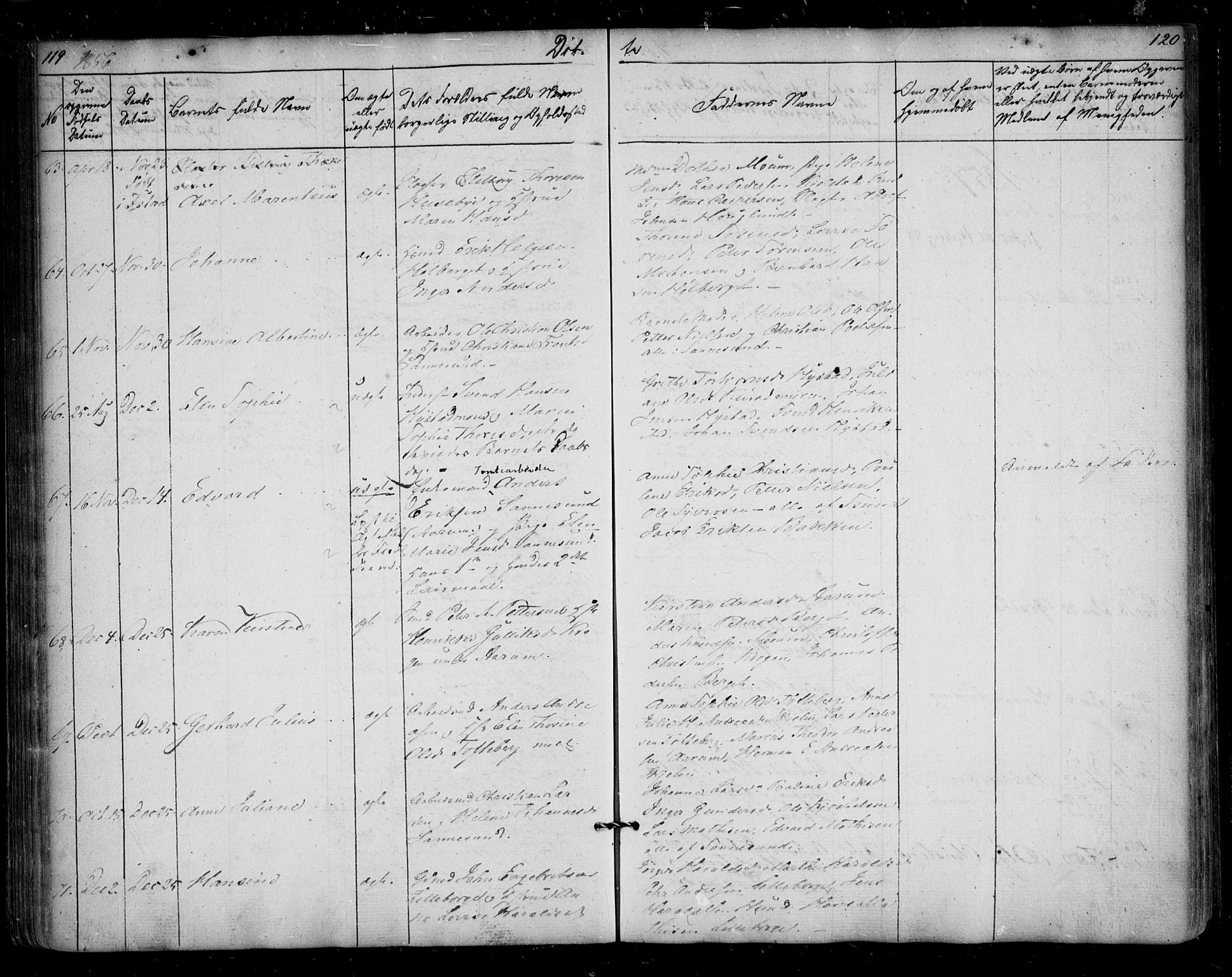 Borge prestekontor Kirkebøker, AV/SAO-A-10903/F/Fa/L0005: Parish register (official) no. I 5, 1848-1860, p. 119-120