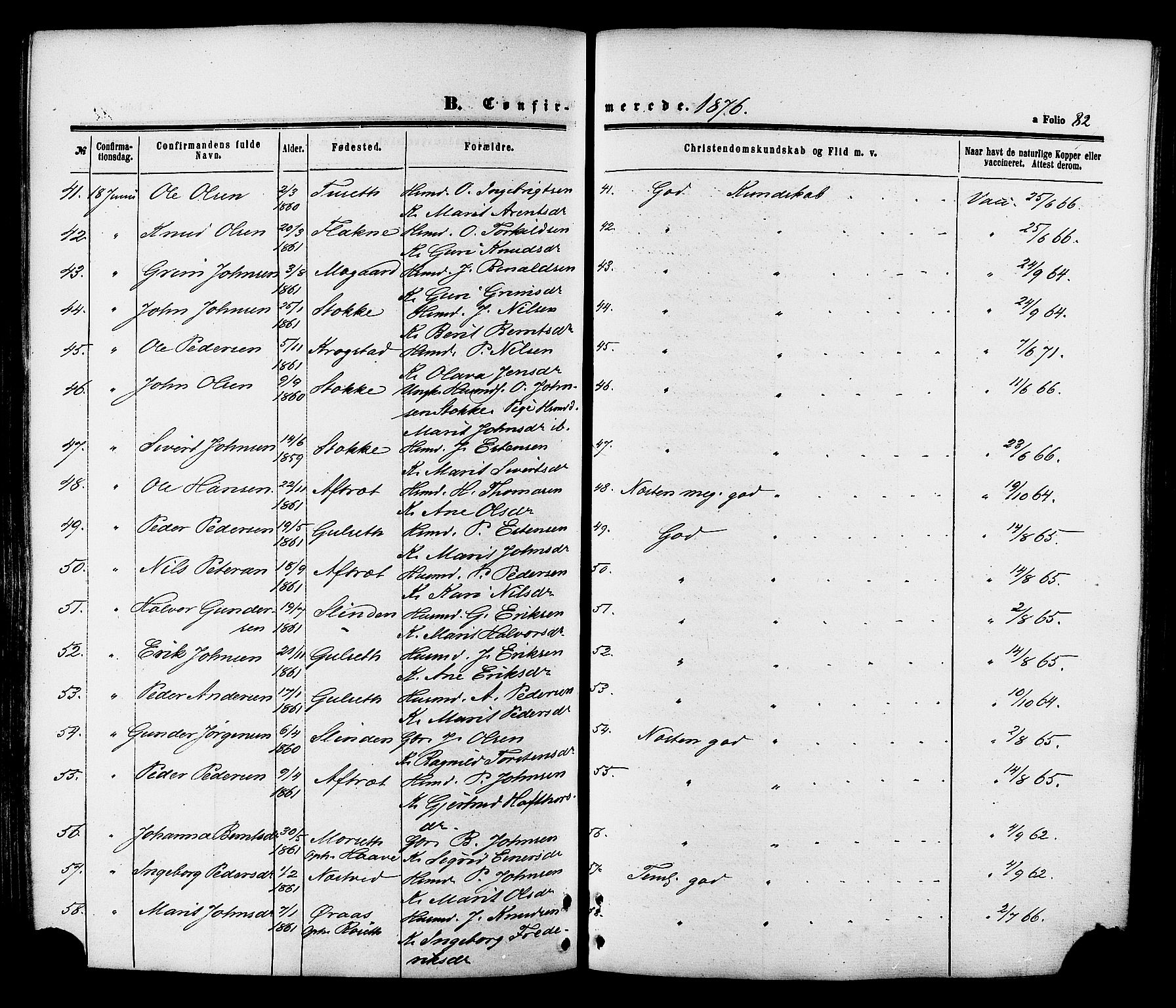 Ministerialprotokoller, klokkerbøker og fødselsregistre - Sør-Trøndelag, SAT/A-1456/695/L1147: Parish register (official) no. 695A07, 1860-1877, p. 82