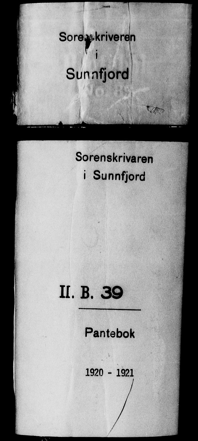 Sunnfjord tingrett, SAB/A-3201/1/G/Gb/Gba/L0039: Mortgage book no. II.B.39, 1920-1921