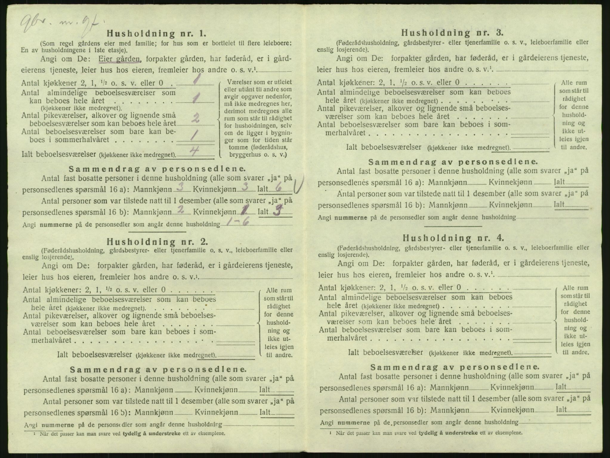 SAT, 1920 census for Lødingen, 1920, p. 58