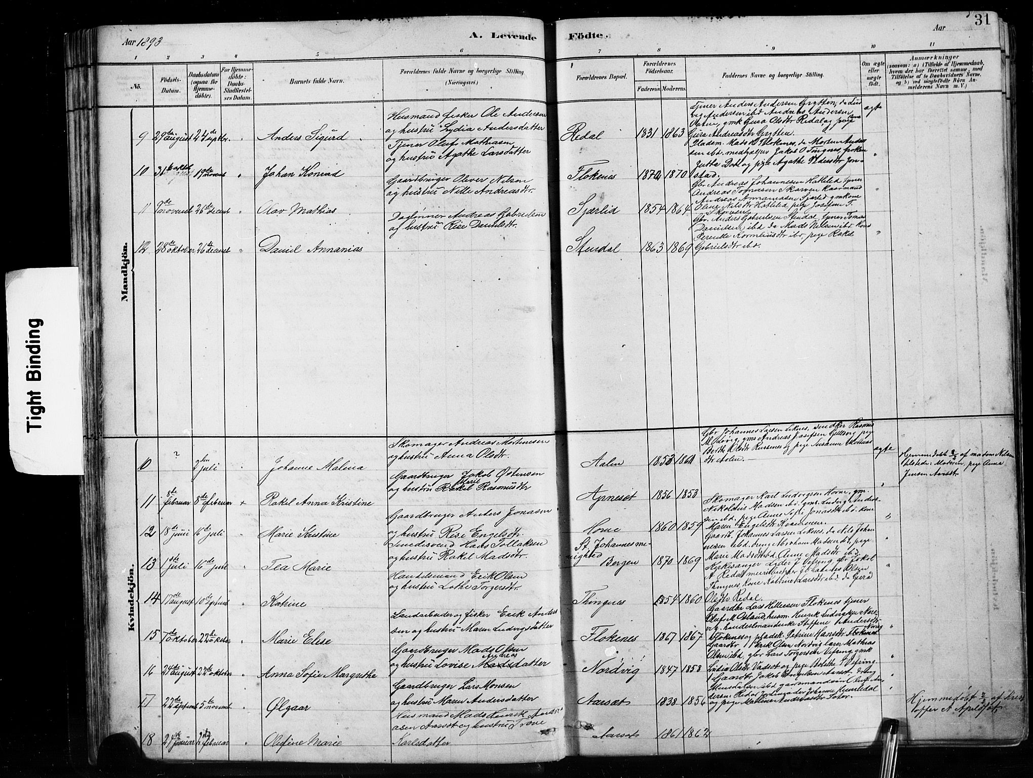 Førde sokneprestembete, SAB/A-79901/H/Hab/Habe/L0001: Parish register (copy) no. E 1, 1881-1920, p. 31