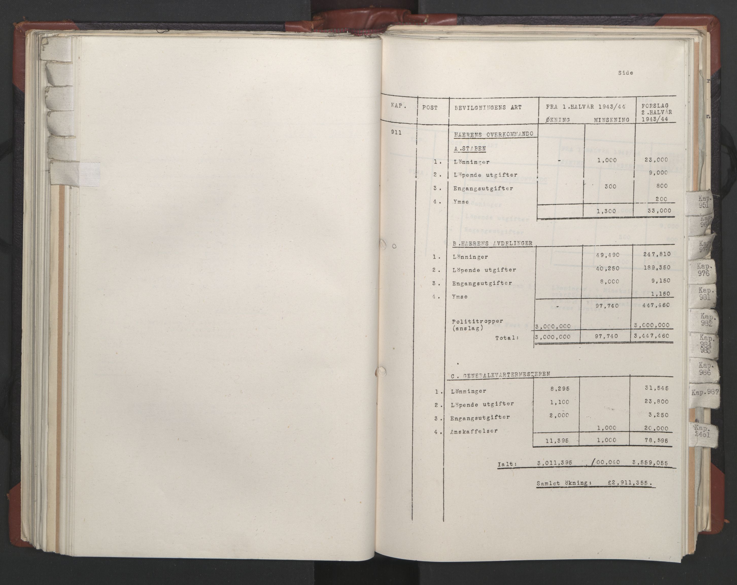 Statsrådssekretariatet, AV/RA-S-1001/A/Ac/L0124: Kgl. res. 14/1-30/6, 1944, p. 180