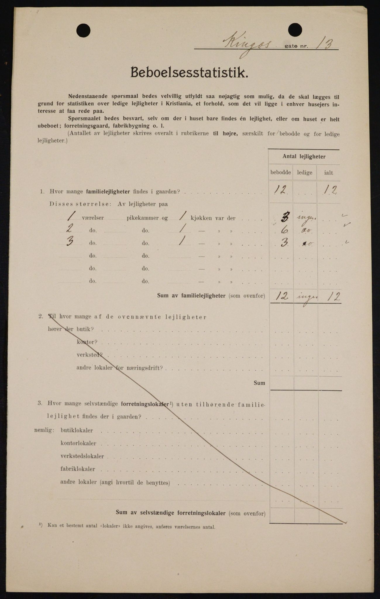 OBA, Municipal Census 1909 for Kristiania, 1909, p. 45309