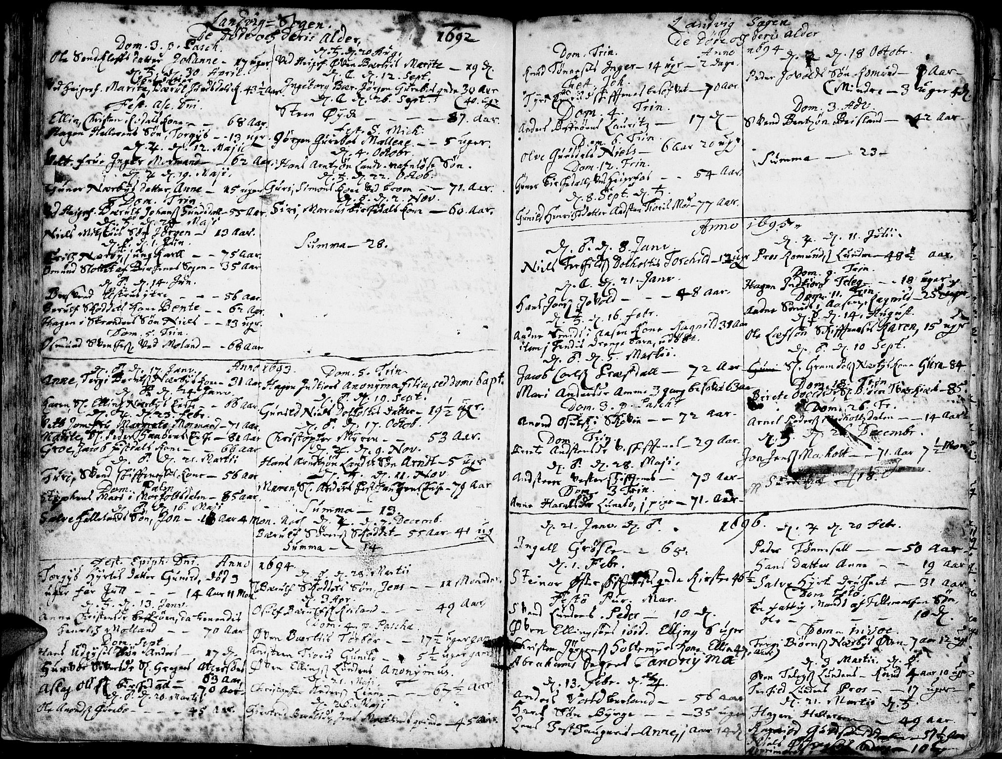 Hommedal sokneprestkontor, AV/SAK-1111-0023/F/Fa/Fab/L0001: Parish register (official) no. A 1 /1, 1690-1754