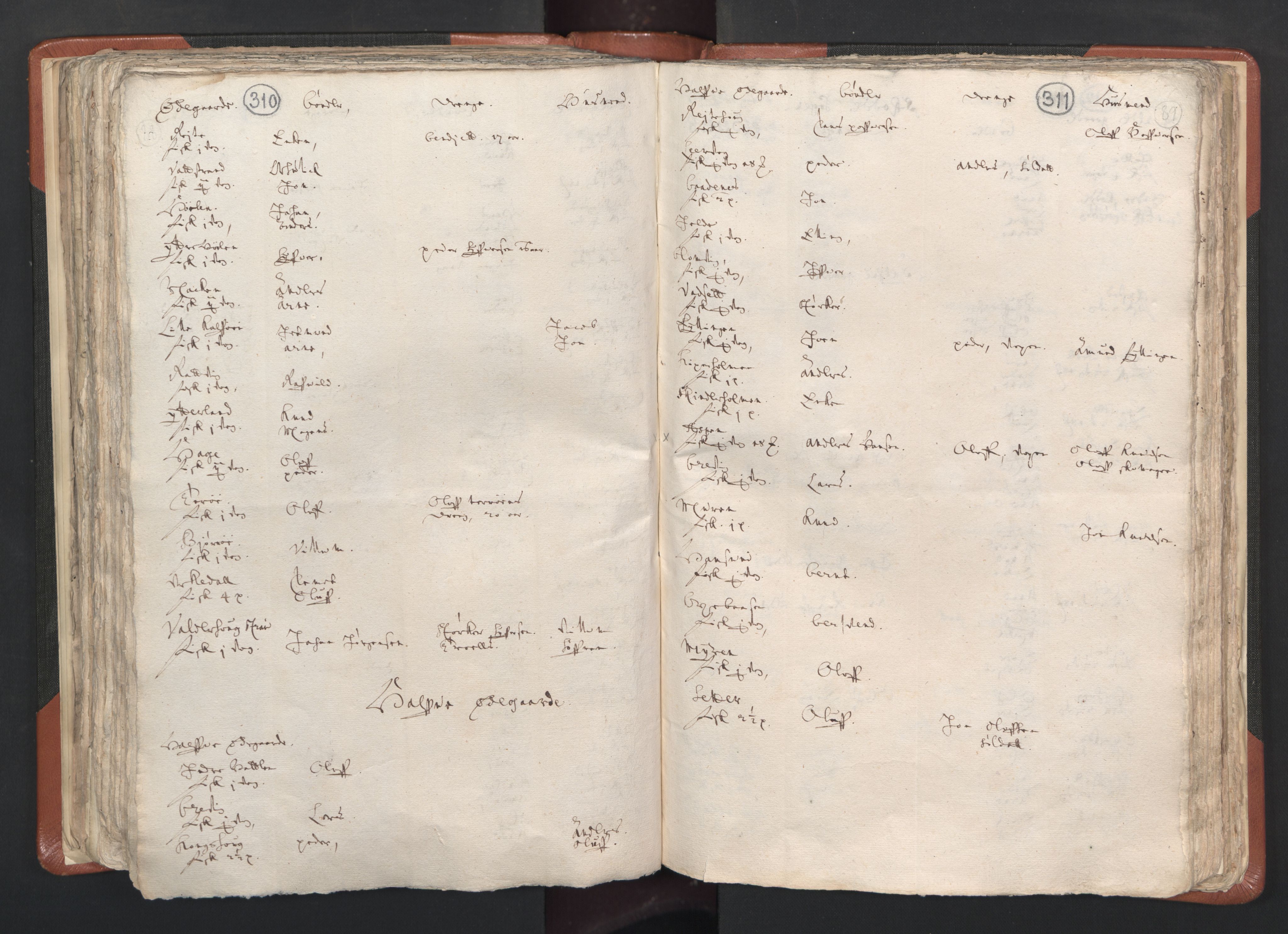 RA, Vicar's Census 1664-1666, no. 26: Sunnmøre deanery, 1664-1666, p. 310-311