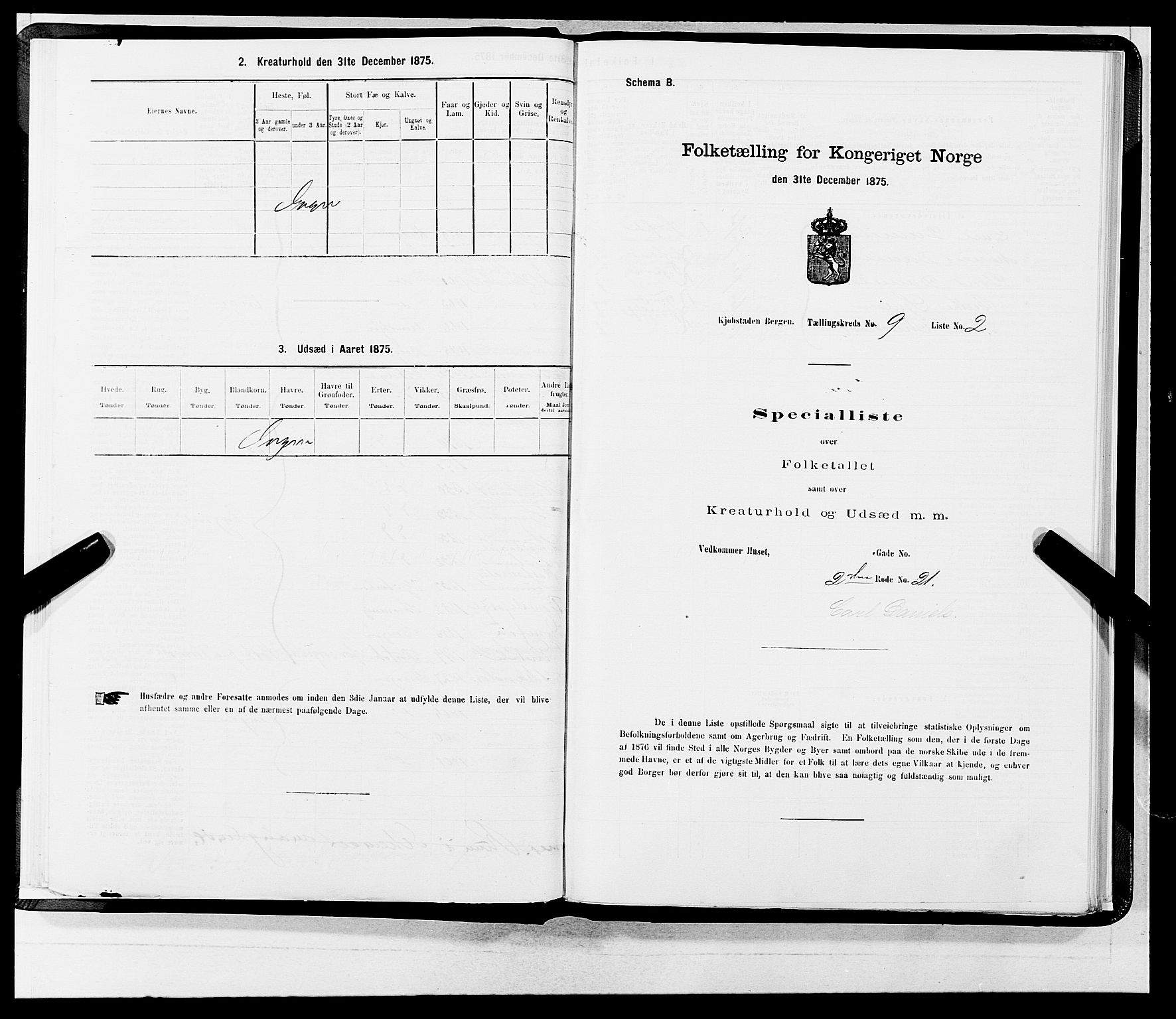 SAB, 1875 census for 1301 Bergen, 1875, p. 418