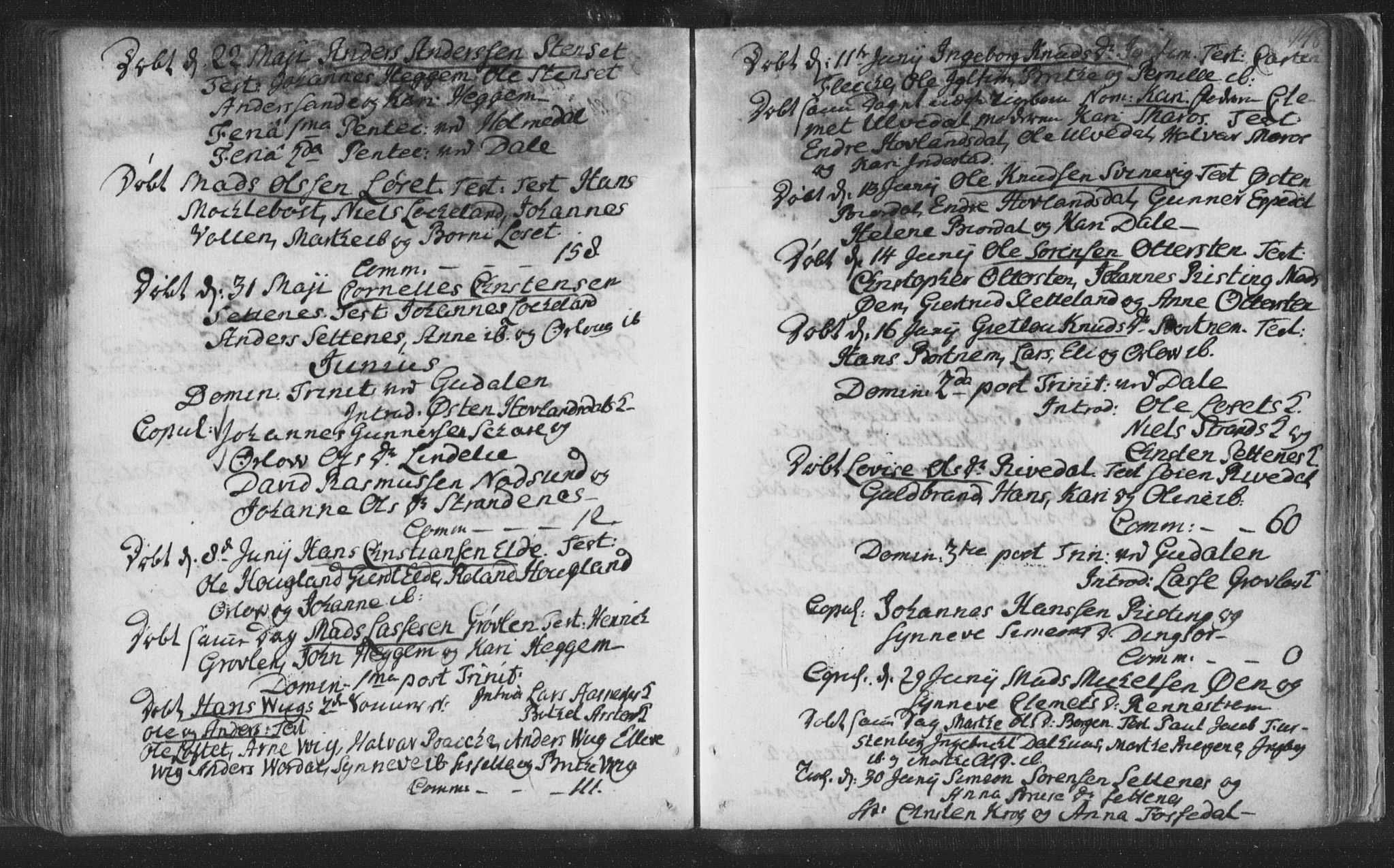 Fjaler sokneprestembete, SAB/A-79801/H/Haa/Haaa/L0002: Parish register (official) no. A 2, 1779-1798, p. 148