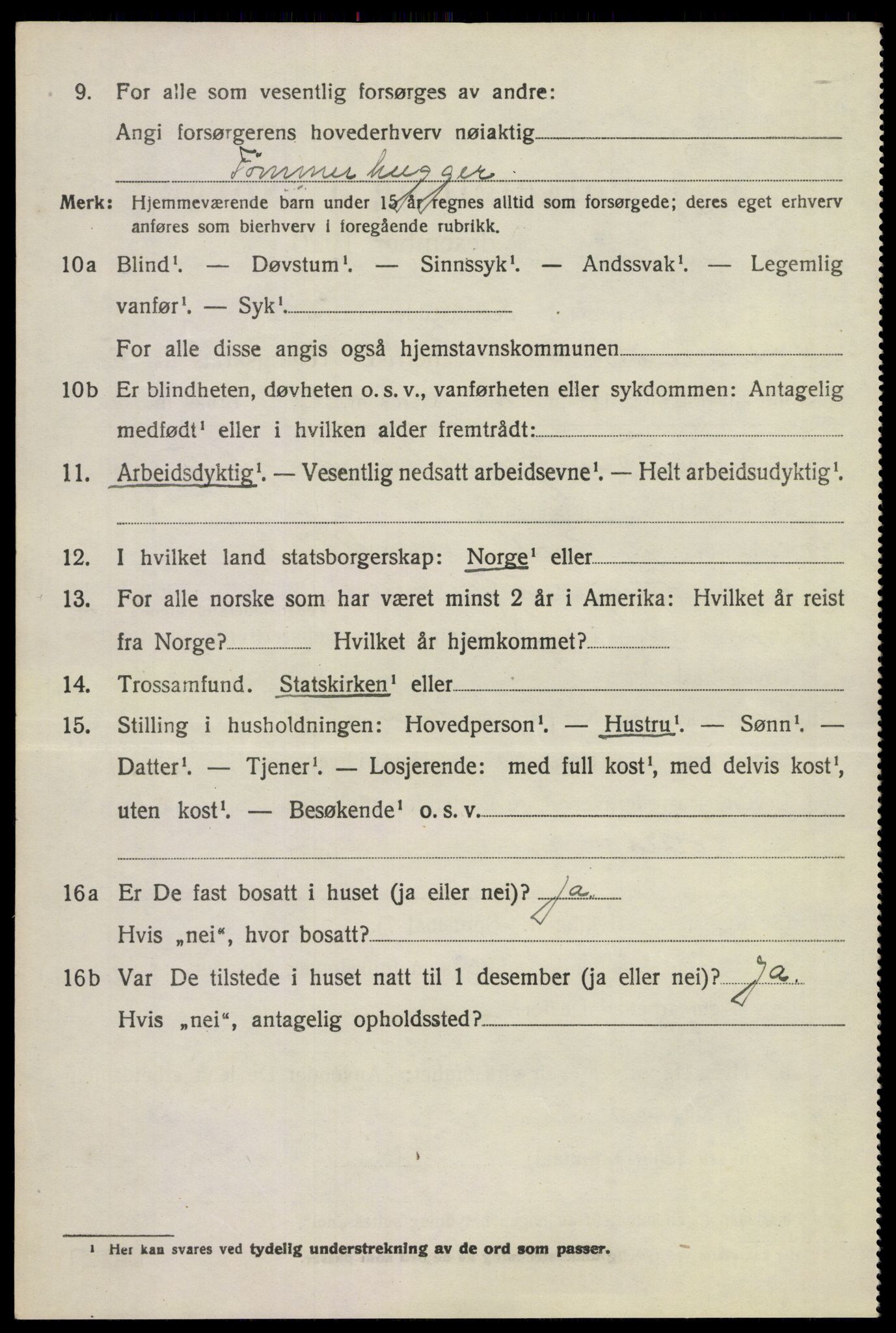 SAKO, 1920 census for Øvre Sandsvær, 1920, p. 2853