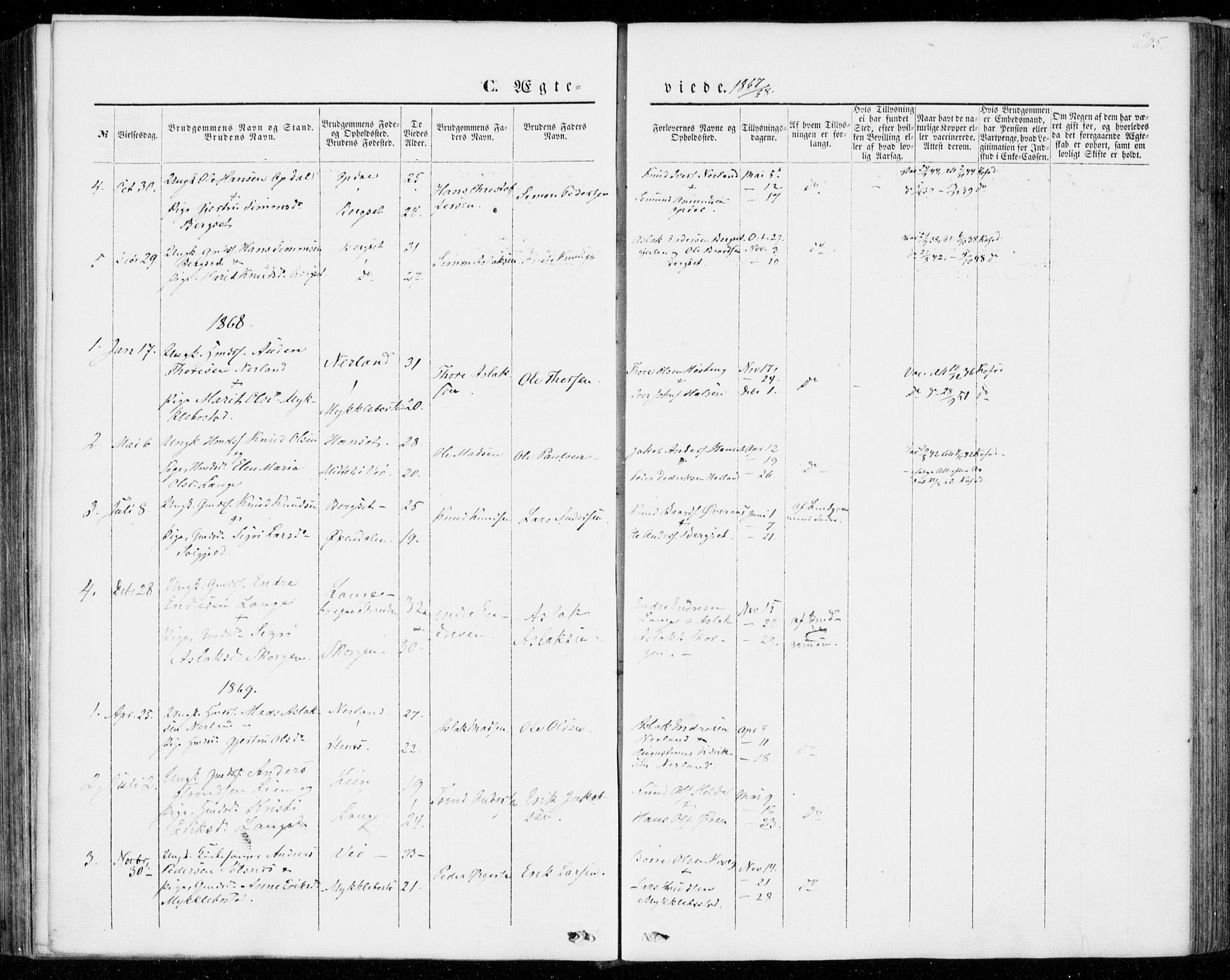 Ministerialprotokoller, klokkerbøker og fødselsregistre - Møre og Romsdal, SAT/A-1454/554/L0643: Parish register (official) no. 554A01, 1846-1879, p. 205
