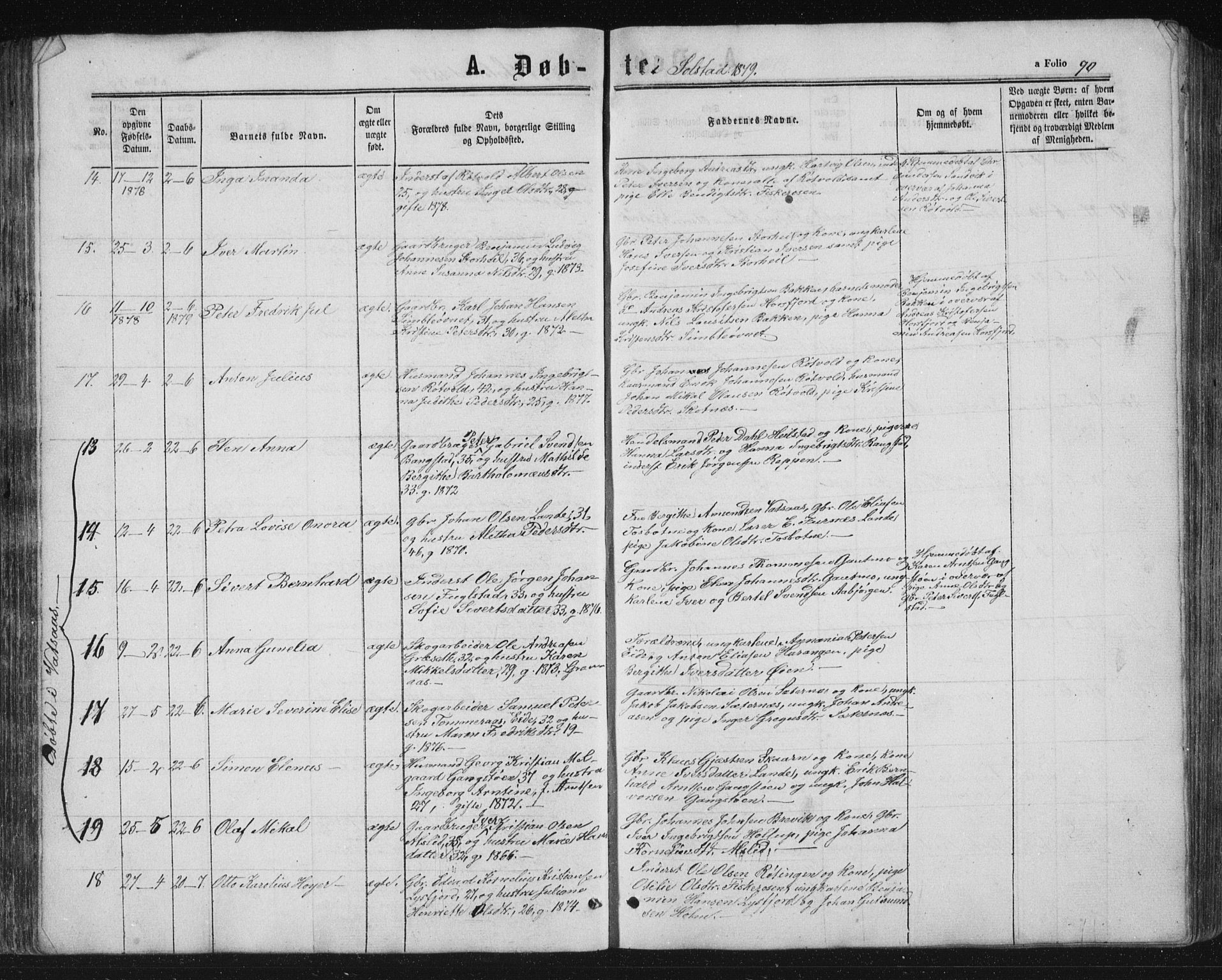 Ministerialprotokoller, klokkerbøker og fødselsregistre - Nordland, AV/SAT-A-1459/810/L0159: Parish register (copy) no. 810C02 /2, 1863-1883, p. 90