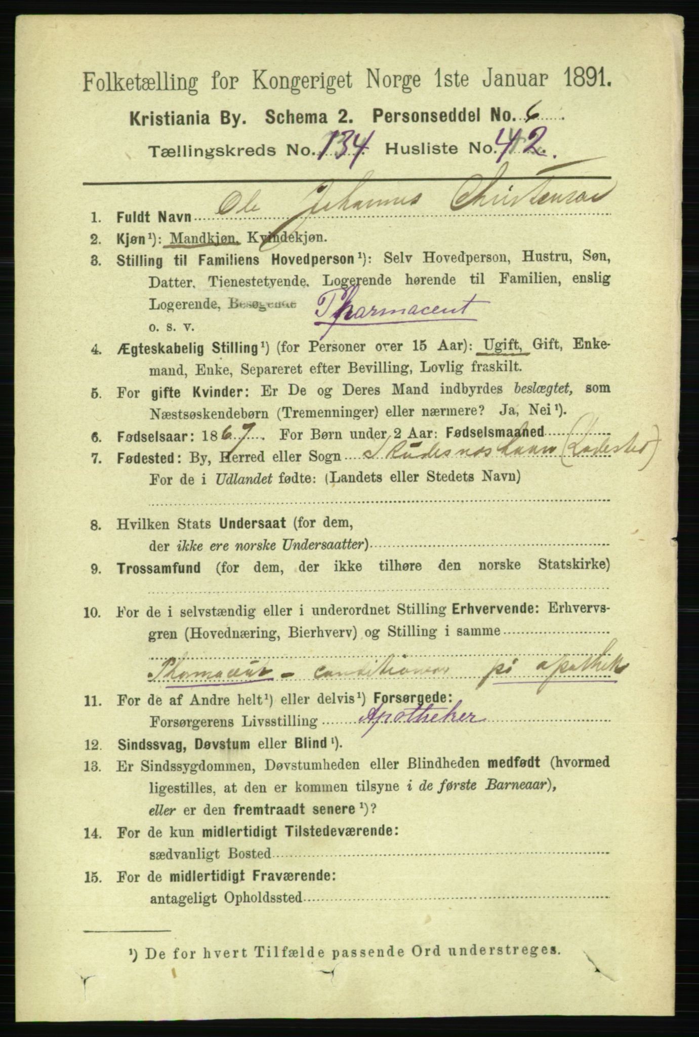 RA, 1891 census for 0301 Kristiania, 1891, p. 74411