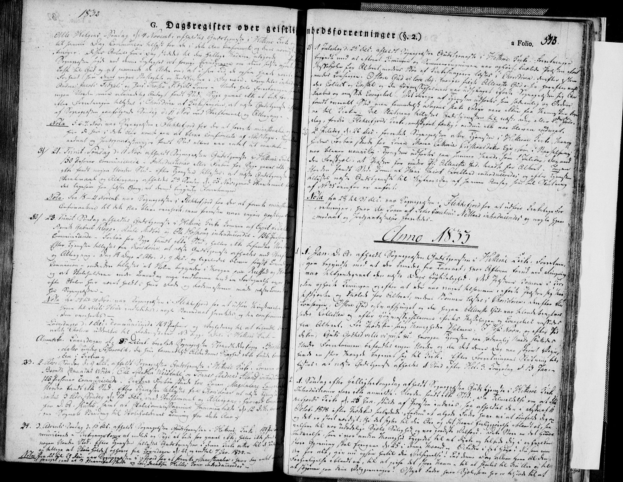 Flekkefjord sokneprestkontor, SAK/1111-0012/F/Fa/Fac/L0003: Parish register (official) no. A 3, 1826-1841, p. 533