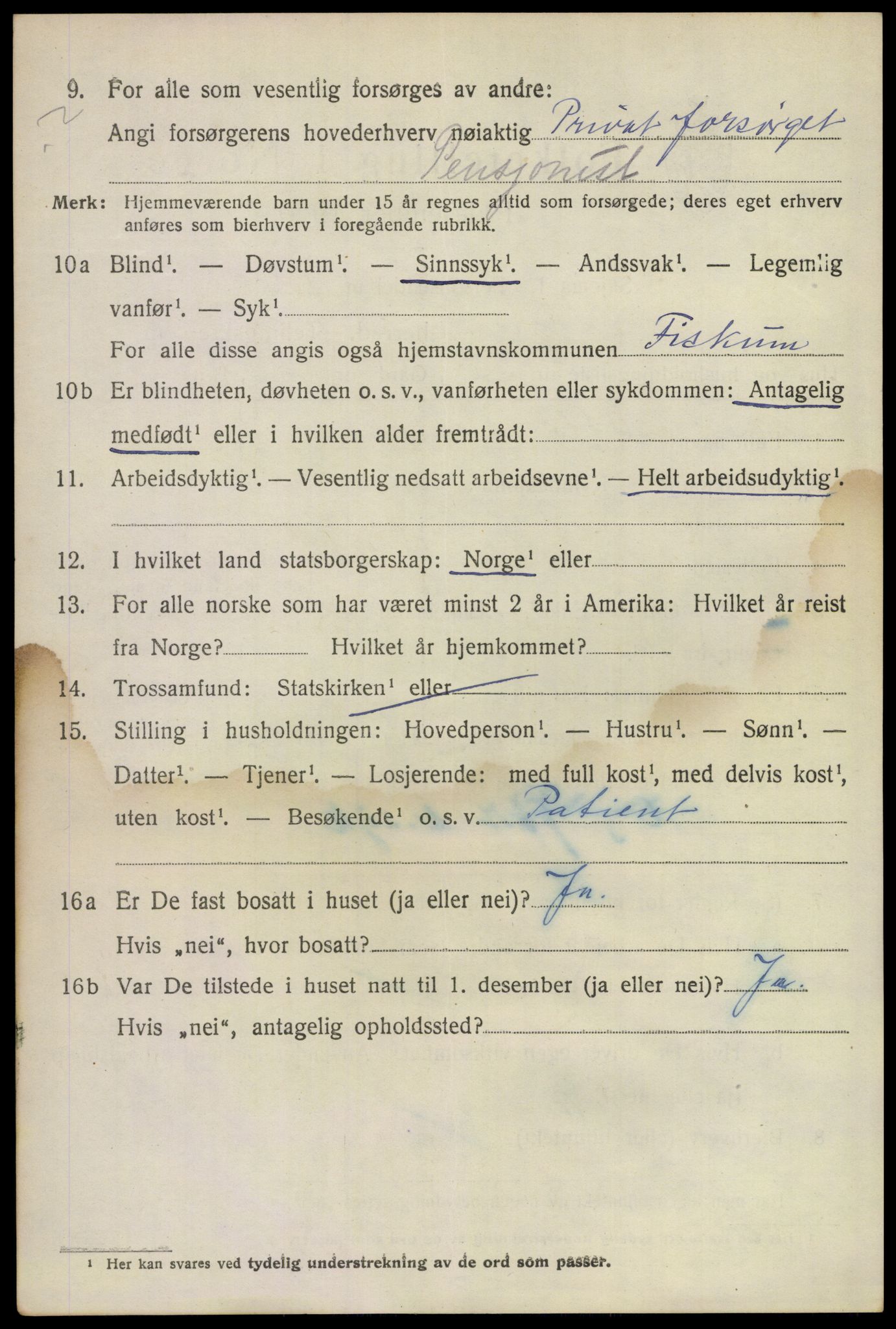 SAKO, 1920 census for Hurum, 1920, p. 12649