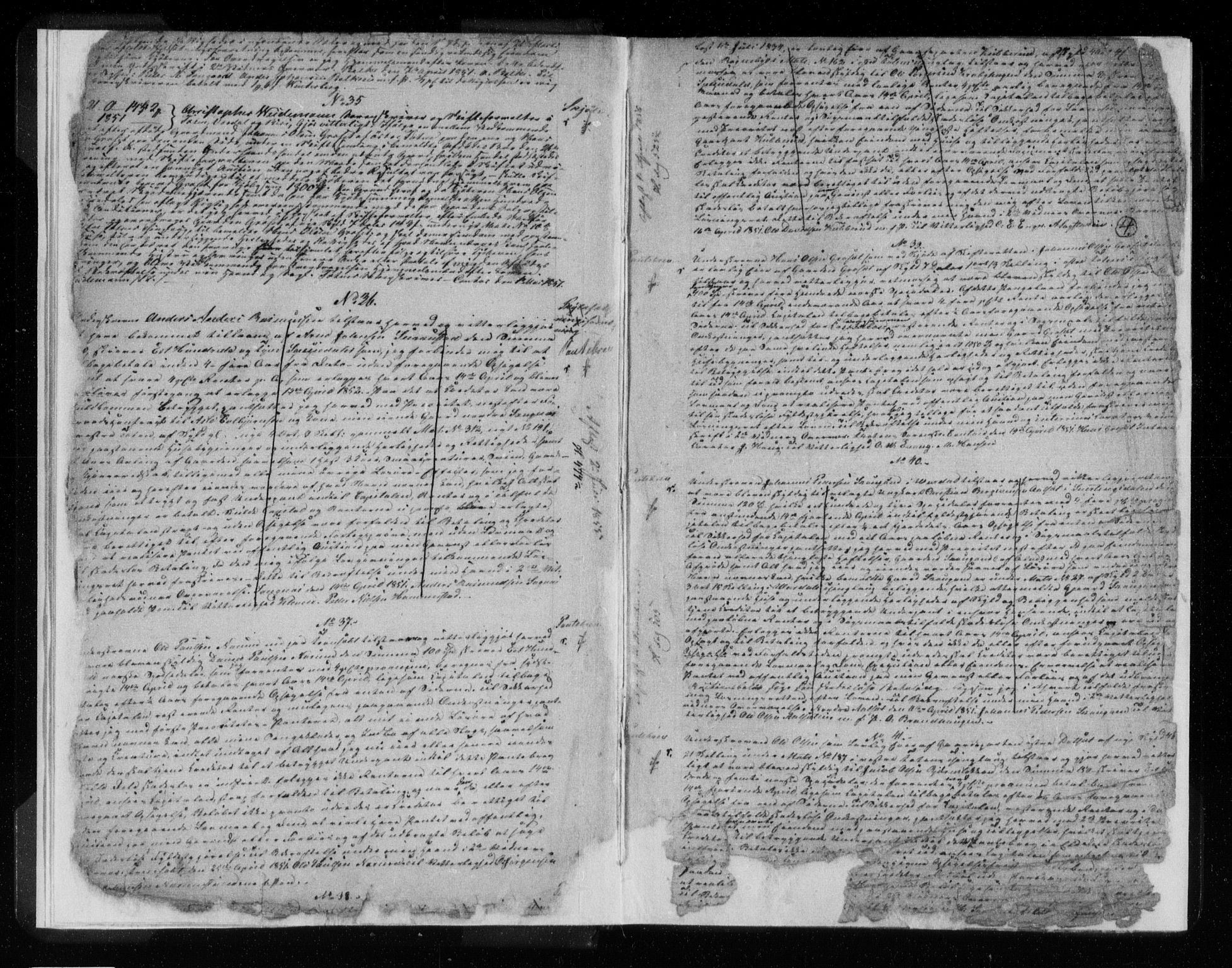 Toten tingrett, AV/SAH-TING-006/H/Hb/Hba/L0009a: Mortgage book no. 9a, 1851-1854, p. 4