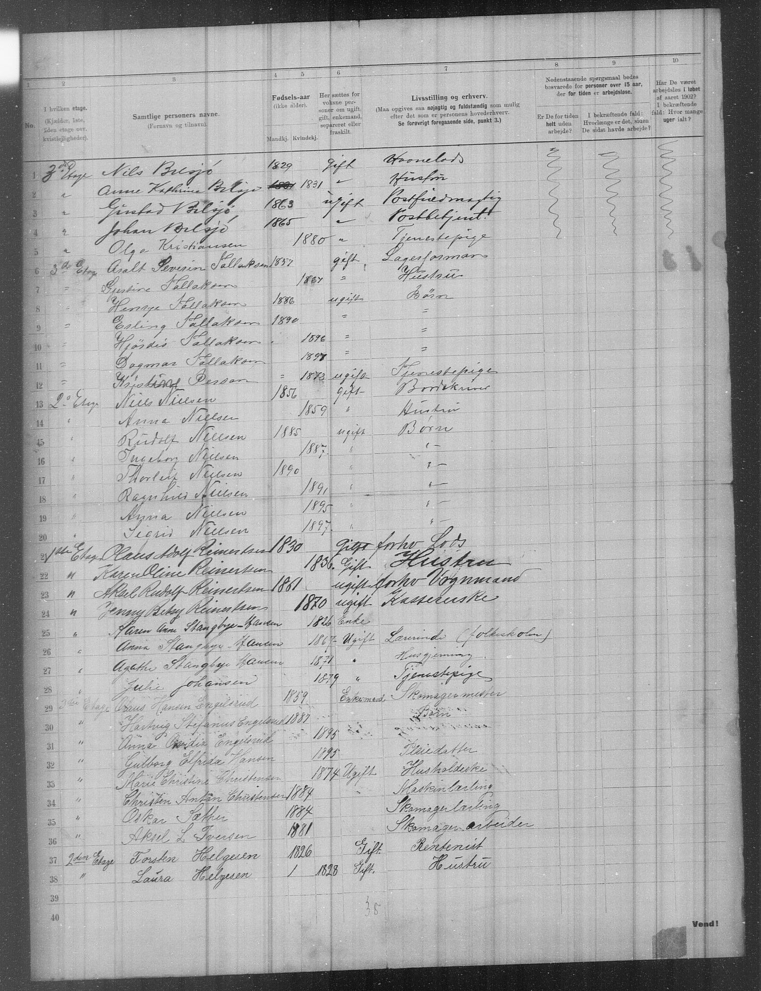 OBA, Municipal Census 1902 for Kristiania, 1902, p. 529