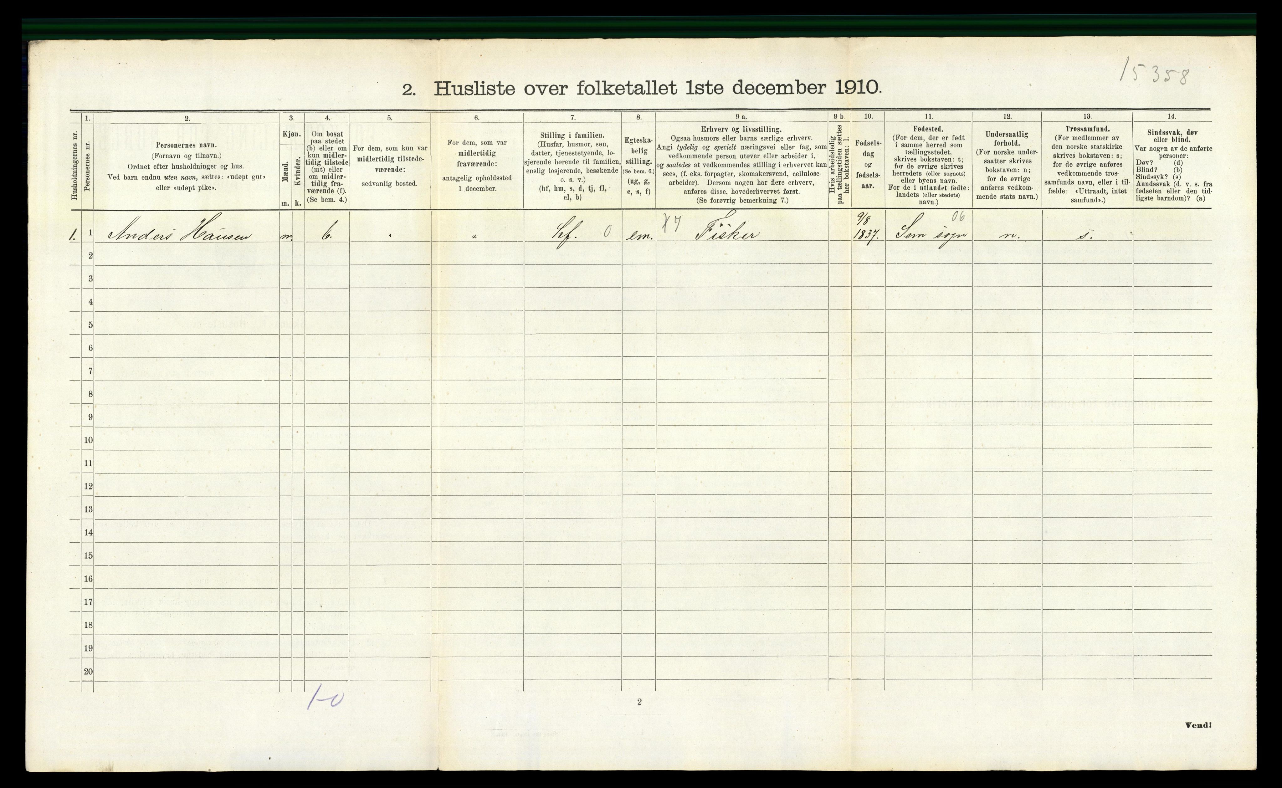 RA, 1910 census for Nøtterøy, 1910, p. 2389