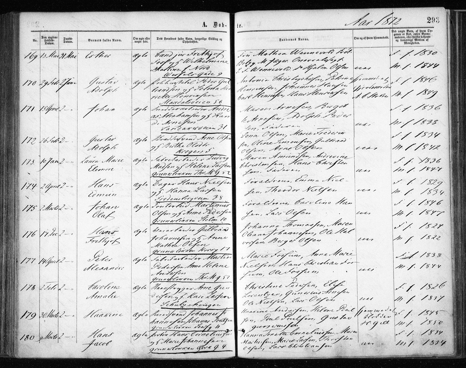 Gamle Aker prestekontor Kirkebøker, AV/SAO-A-10617a/F/L0002: Parish register (official) no. 2, 1864-1872, p. 293