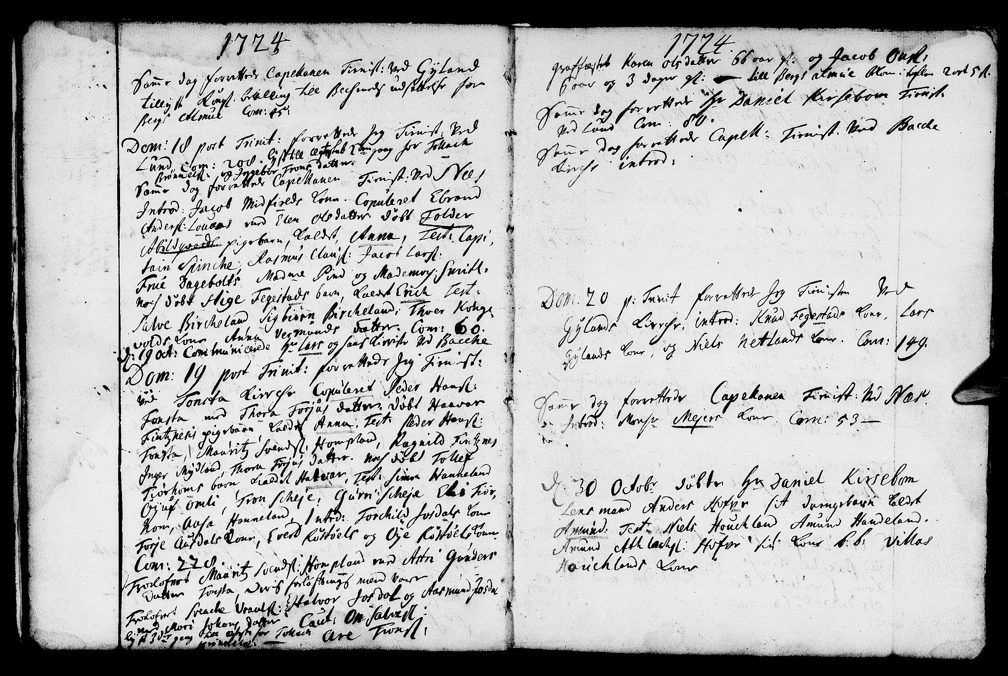 Lund sokneprestkontor, AV/SAST-A-101809/S06/L0001: Parish register (official) no. A 1, 1724-1737