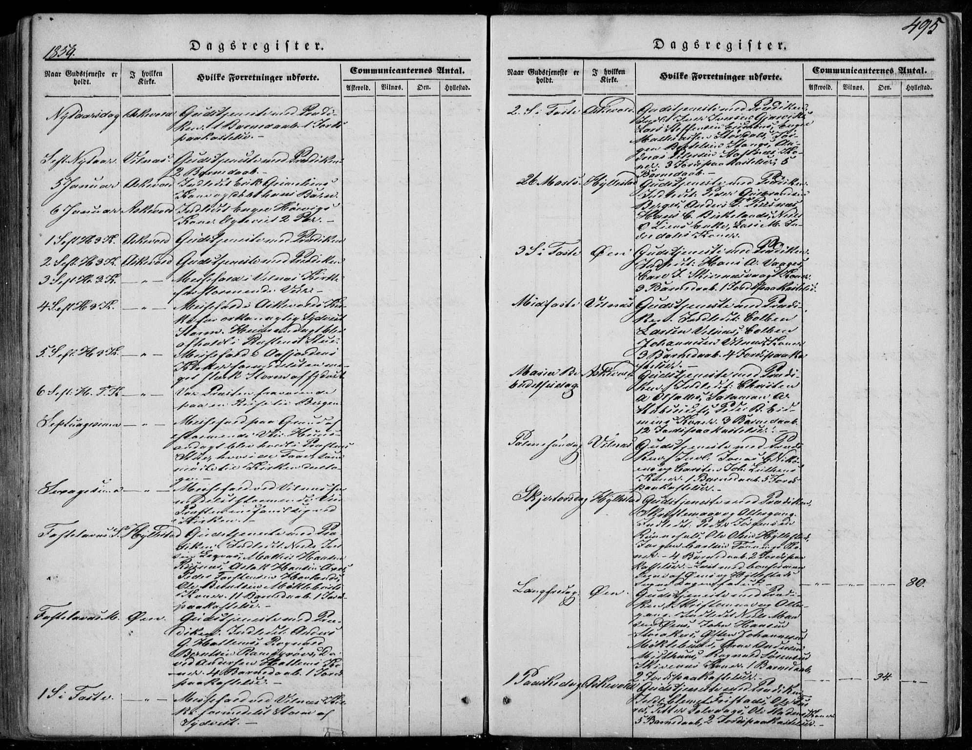 Askvoll sokneprestembete, AV/SAB-A-79501/H/Haa/Haaa/L0011/0002: Parish register (official) no. A 11 II, 1845-1878, p. 495