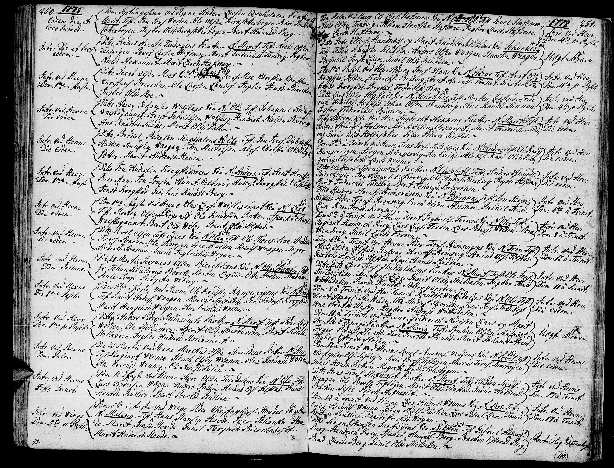Ministerialprotokoller, klokkerbøker og fødselsregistre - Sør-Trøndelag, SAT/A-1456/630/L0489: Parish register (official) no. 630A02, 1757-1794, p. 250-251