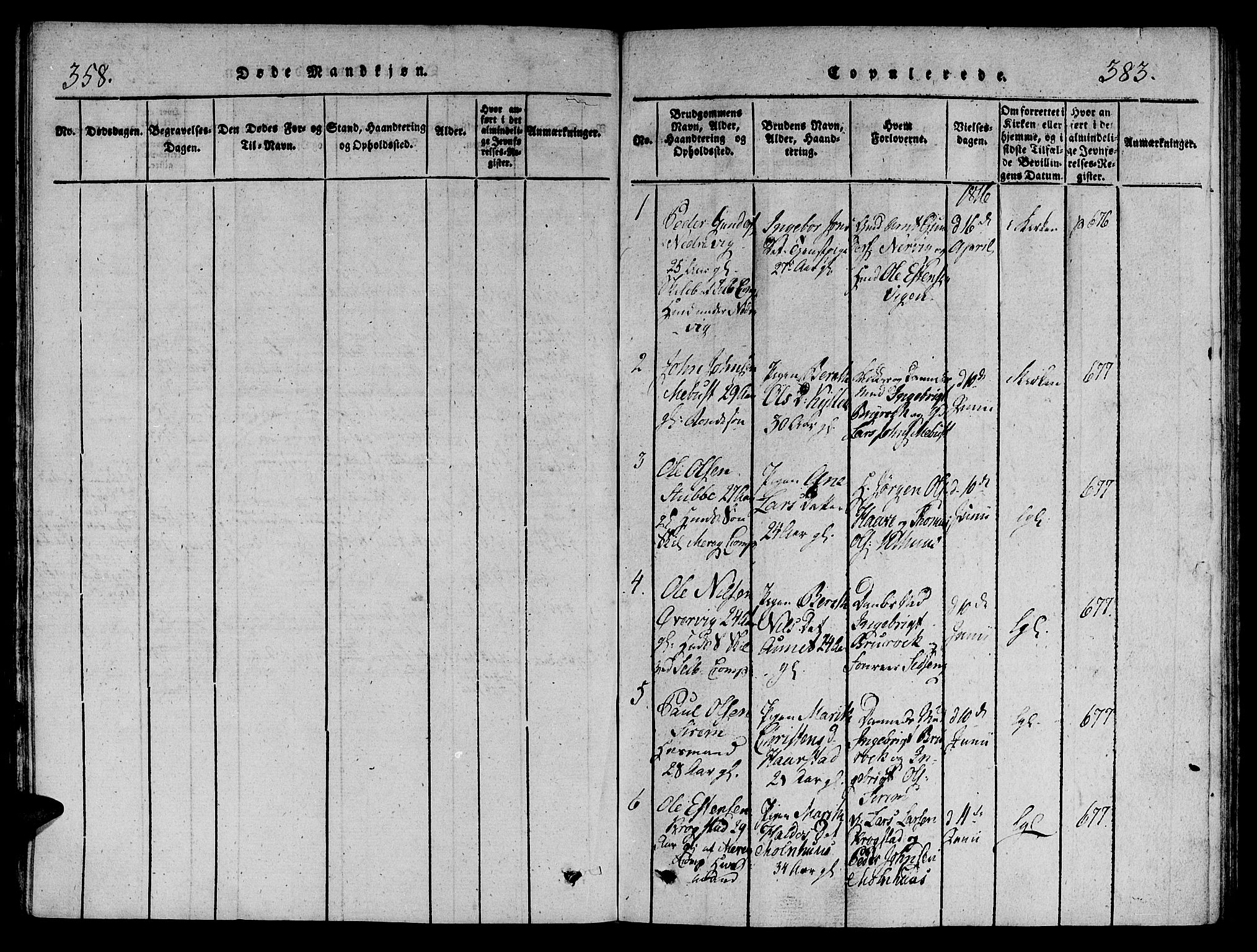 Ministerialprotokoller, klokkerbøker og fødselsregistre - Sør-Trøndelag, SAT/A-1456/695/L1141: Parish register (official) no. 695A04 /1, 1816-1824, p. 358-383
