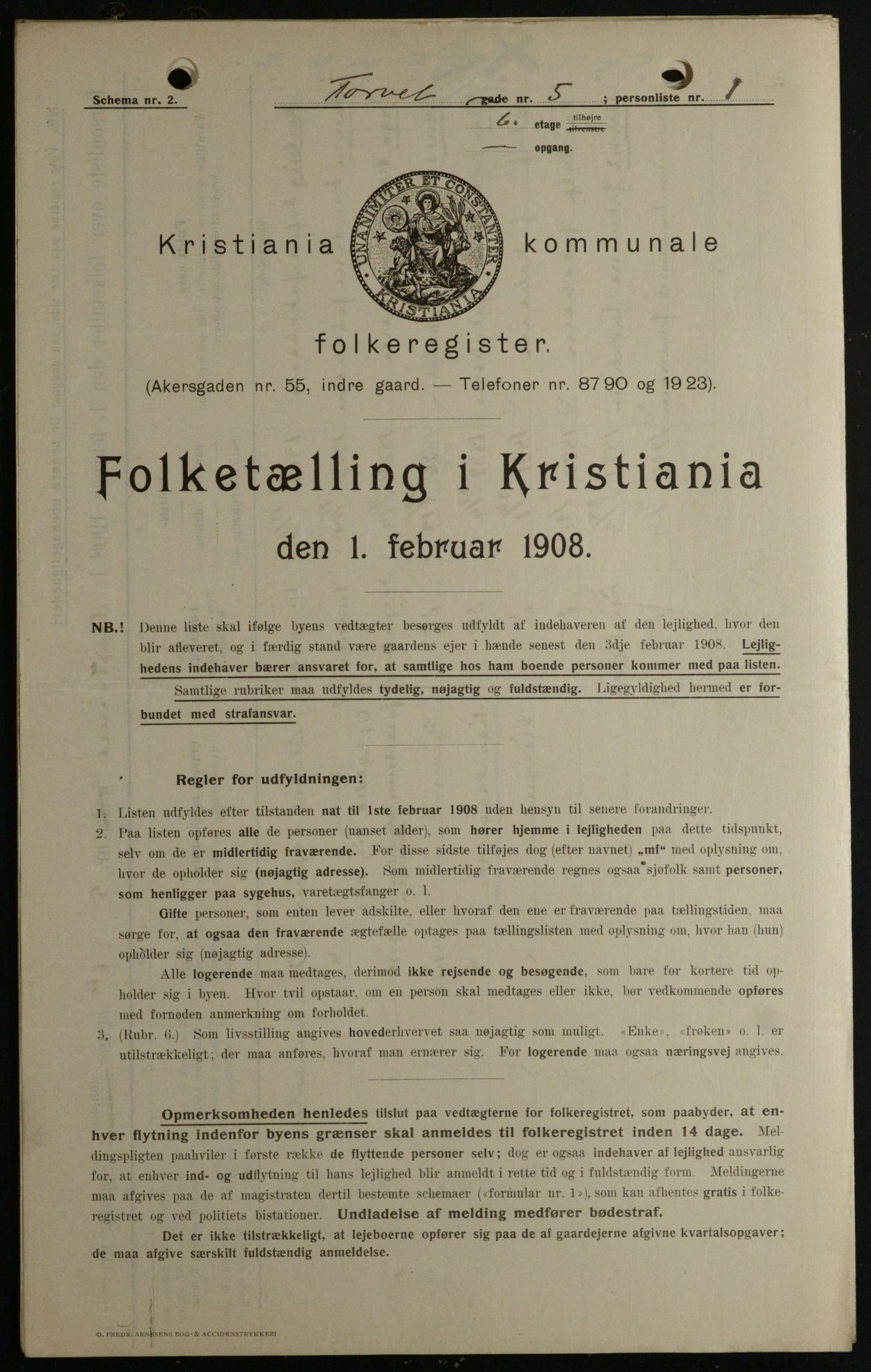 OBA, Municipal Census 1908 for Kristiania, 1908, p. 93150