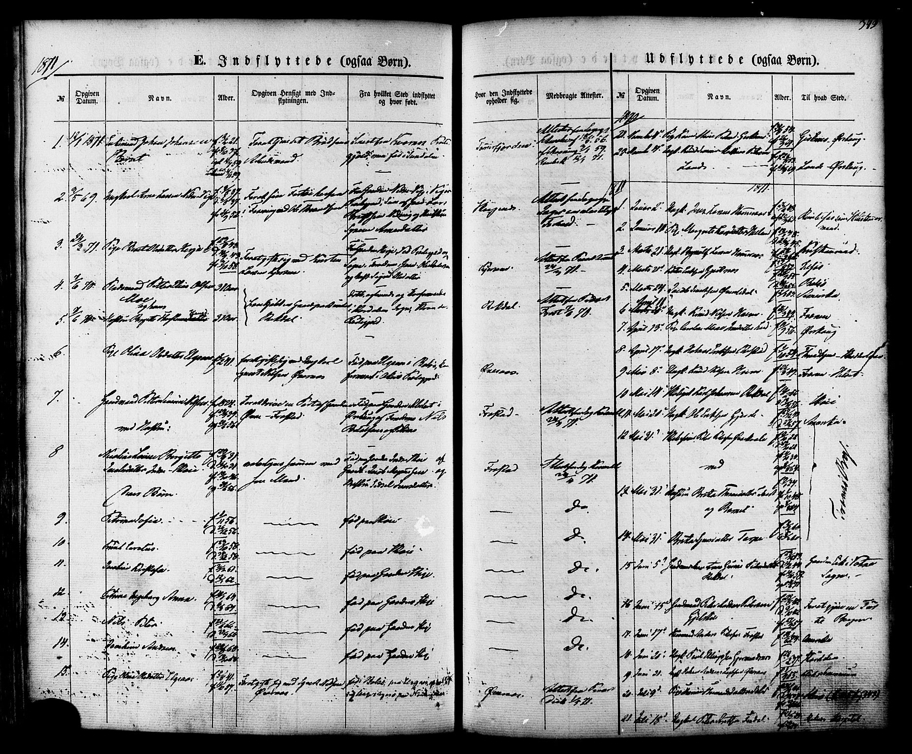 Ministerialprotokoller, klokkerbøker og fødselsregistre - Møre og Romsdal, SAT/A-1454/539/L0529: Parish register (official) no. 539A02, 1848-1872, p. 349