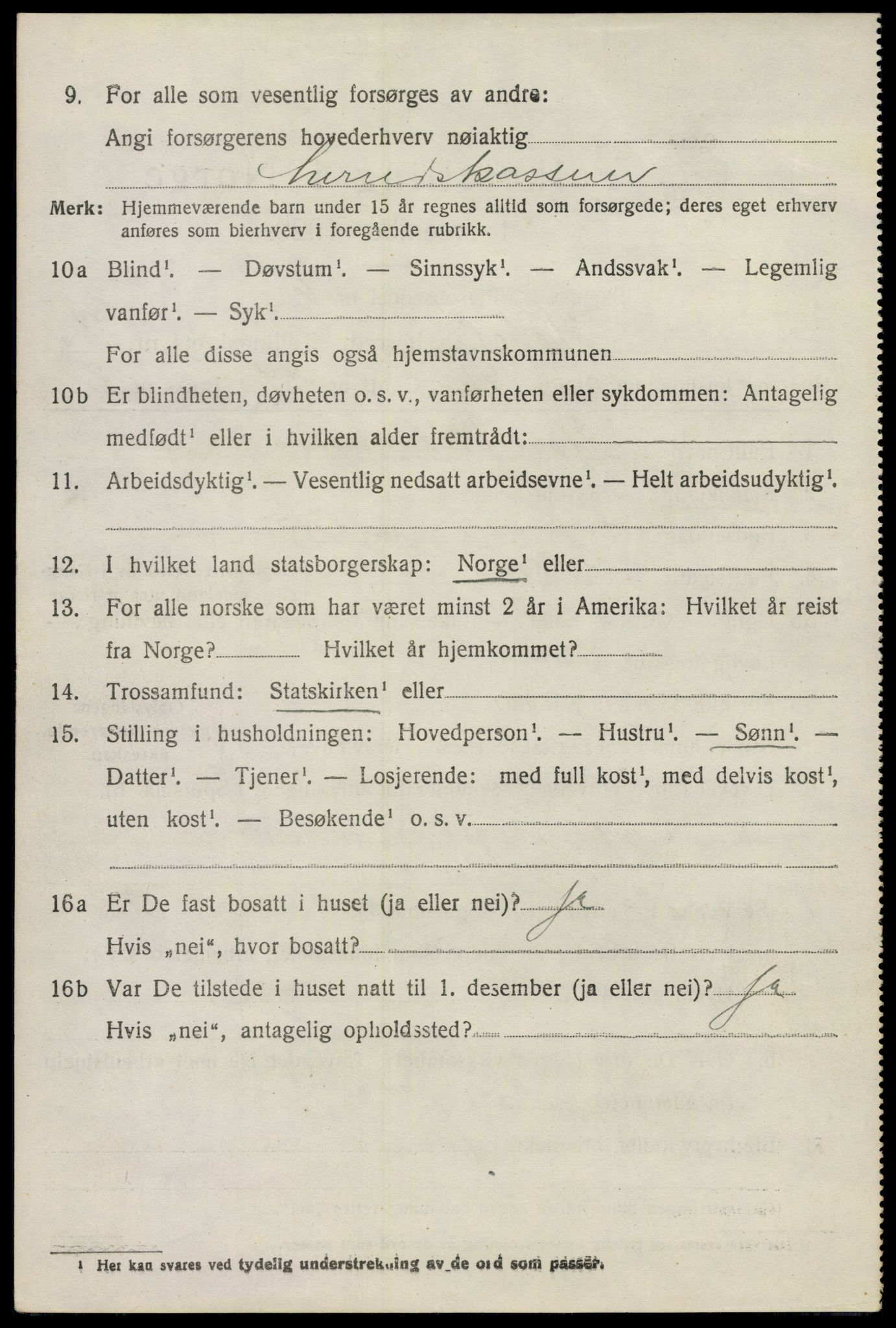 SAO, 1920 census for Hobøl, 1920, p. 3907