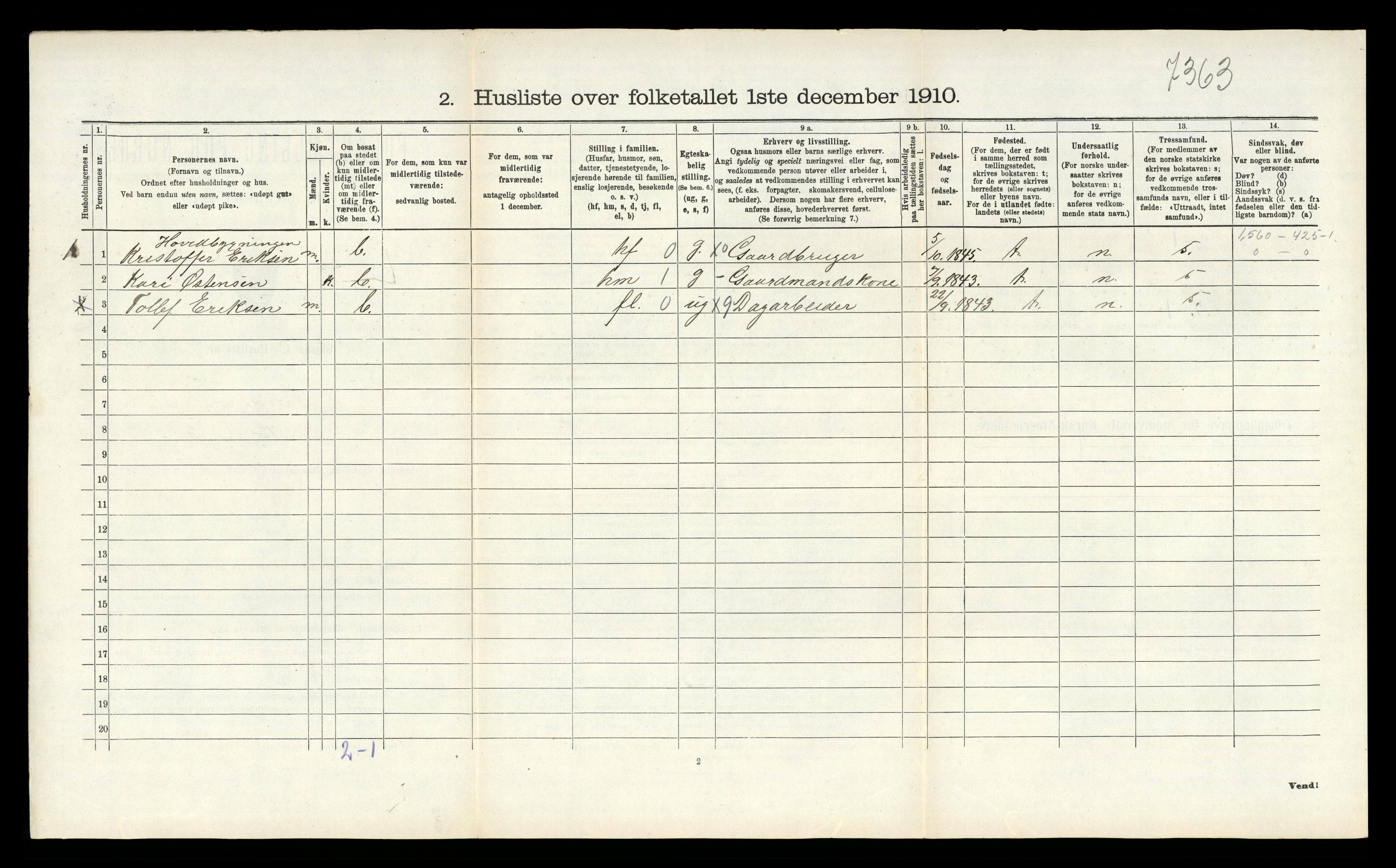 RA, 1910 census for Sauherad, 1910, p. 902