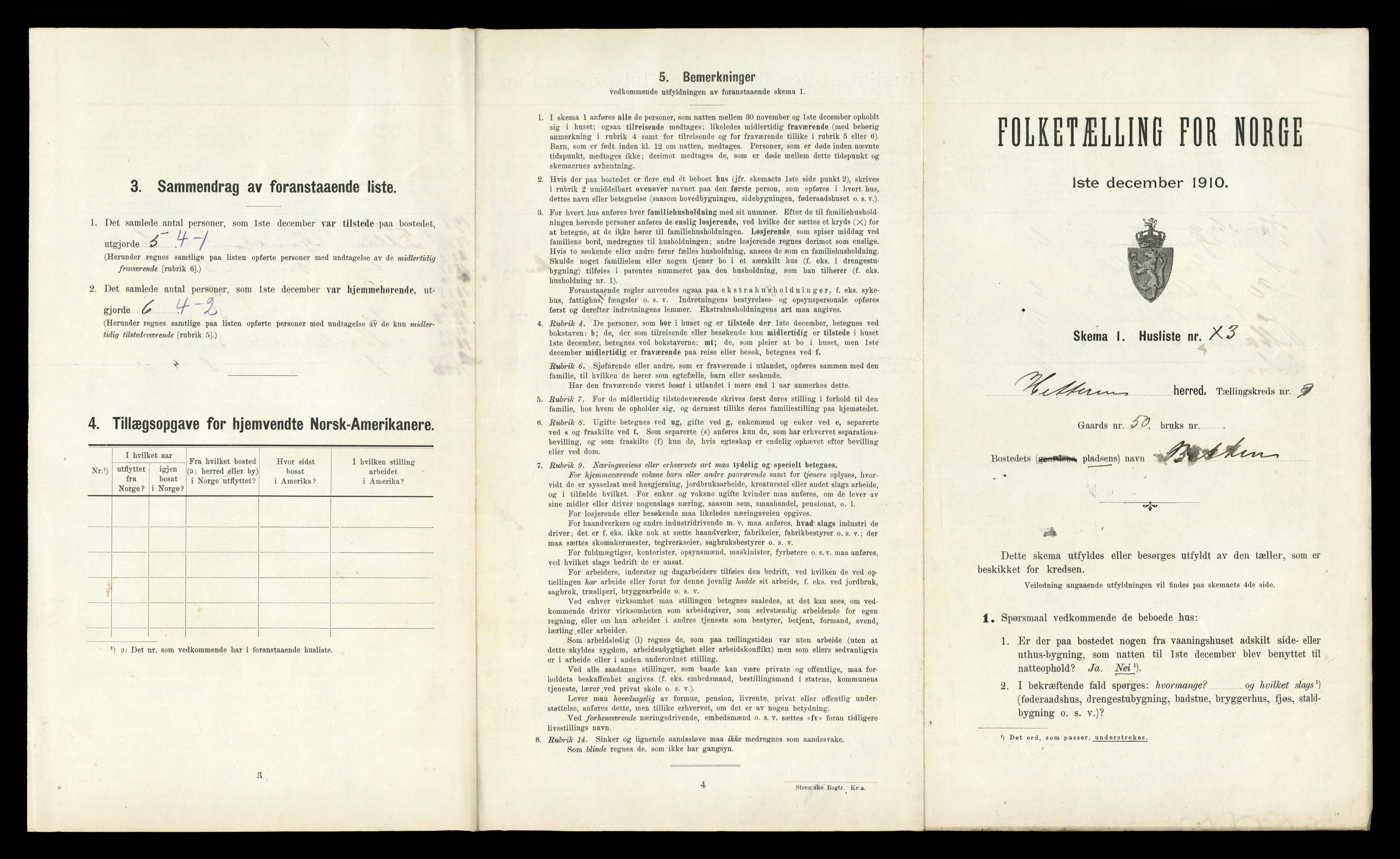 RA, 1910 census for Hitra, 1910, p. 723