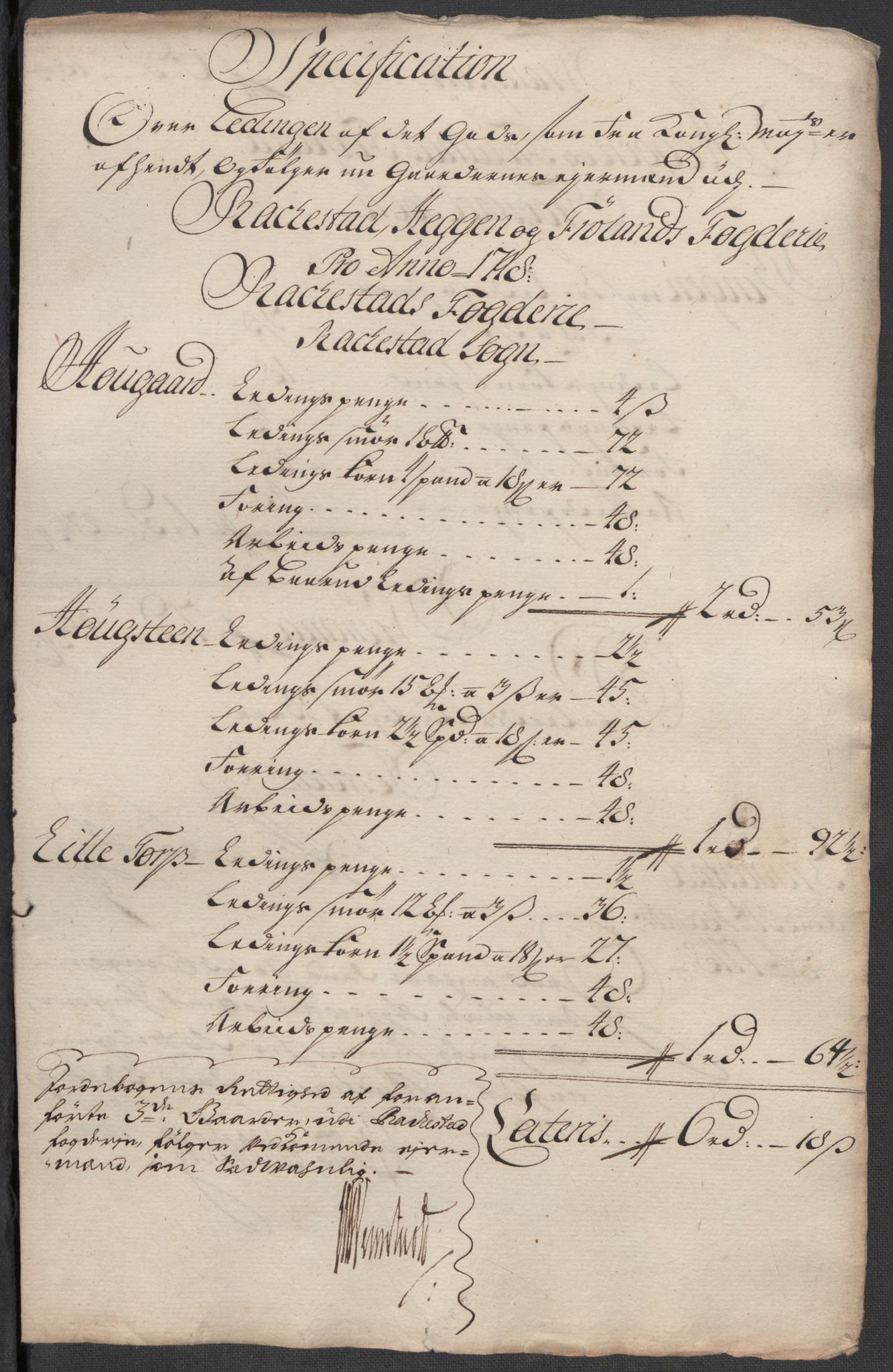 Rentekammeret inntil 1814, Reviderte regnskaper, Fogderegnskap, AV/RA-EA-4092/R07/L0315: Fogderegnskap Rakkestad, Heggen og Frøland, 1718, p. 363