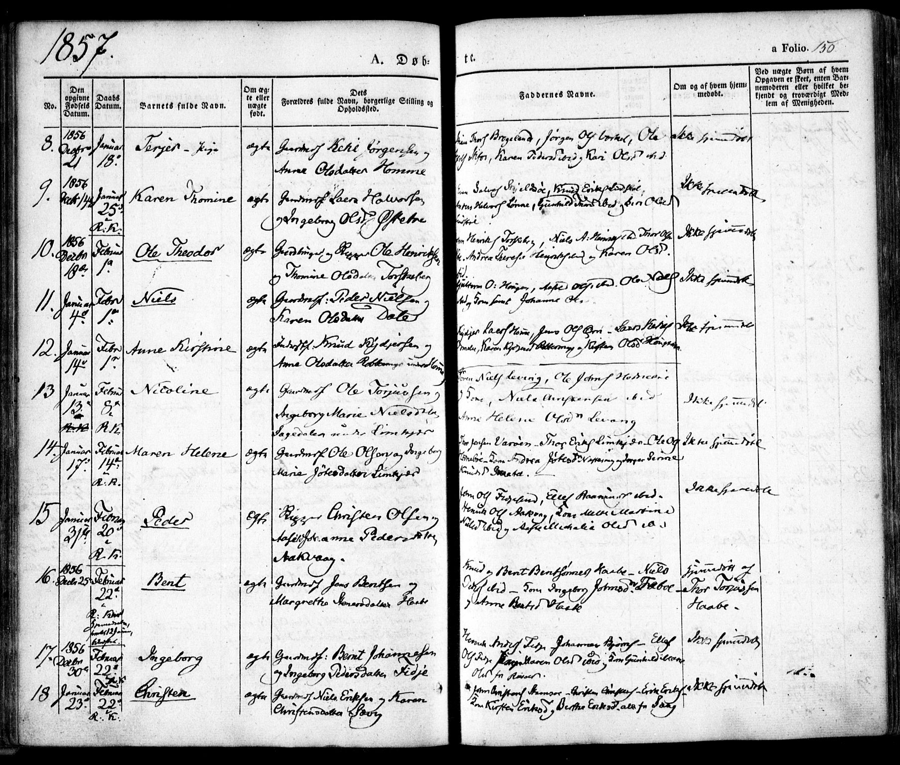 Søndeled sokneprestkontor, AV/SAK-1111-0038/F/Fa/L0002: Parish register (official) no. A 2, 1839-1860, p. 150