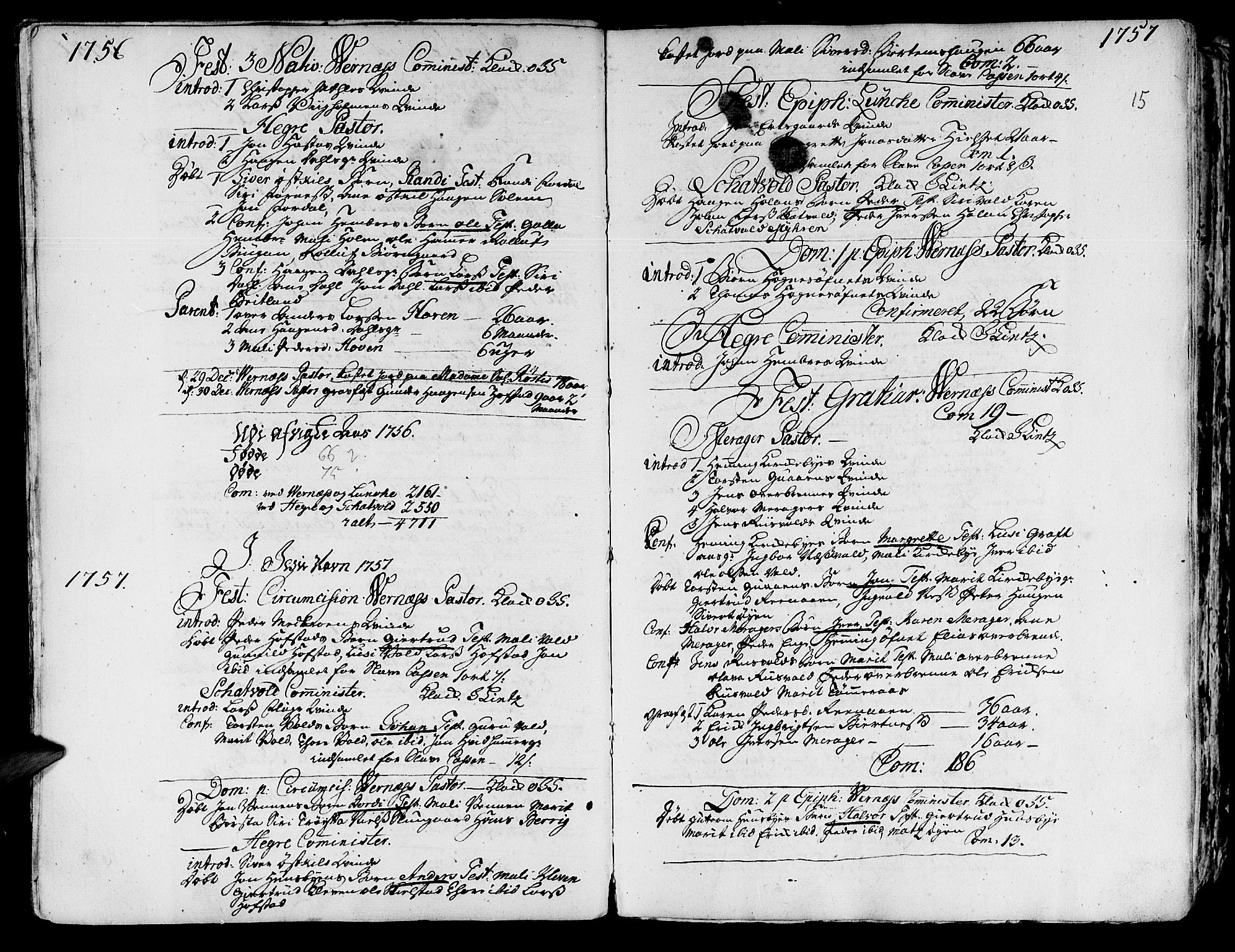 Ministerialprotokoller, klokkerbøker og fødselsregistre - Nord-Trøndelag, SAT/A-1458/709/L0057: Parish register (official) no. 709A05, 1755-1780, p. 15