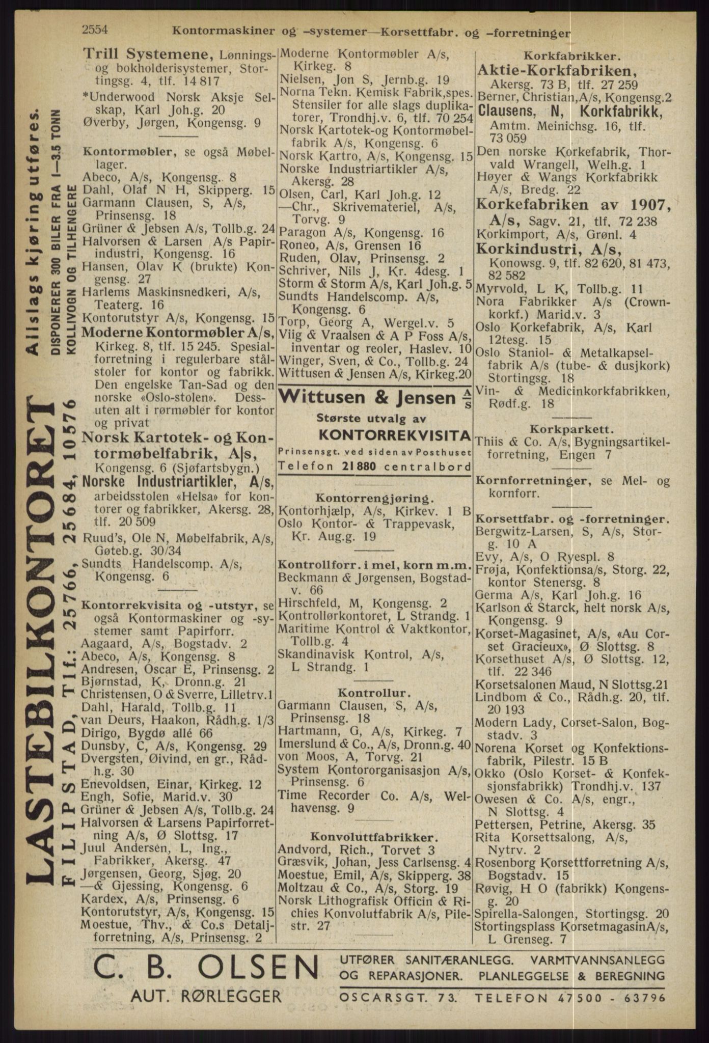 Kristiania/Oslo adressebok, PUBL/-, 1936, p. 2554