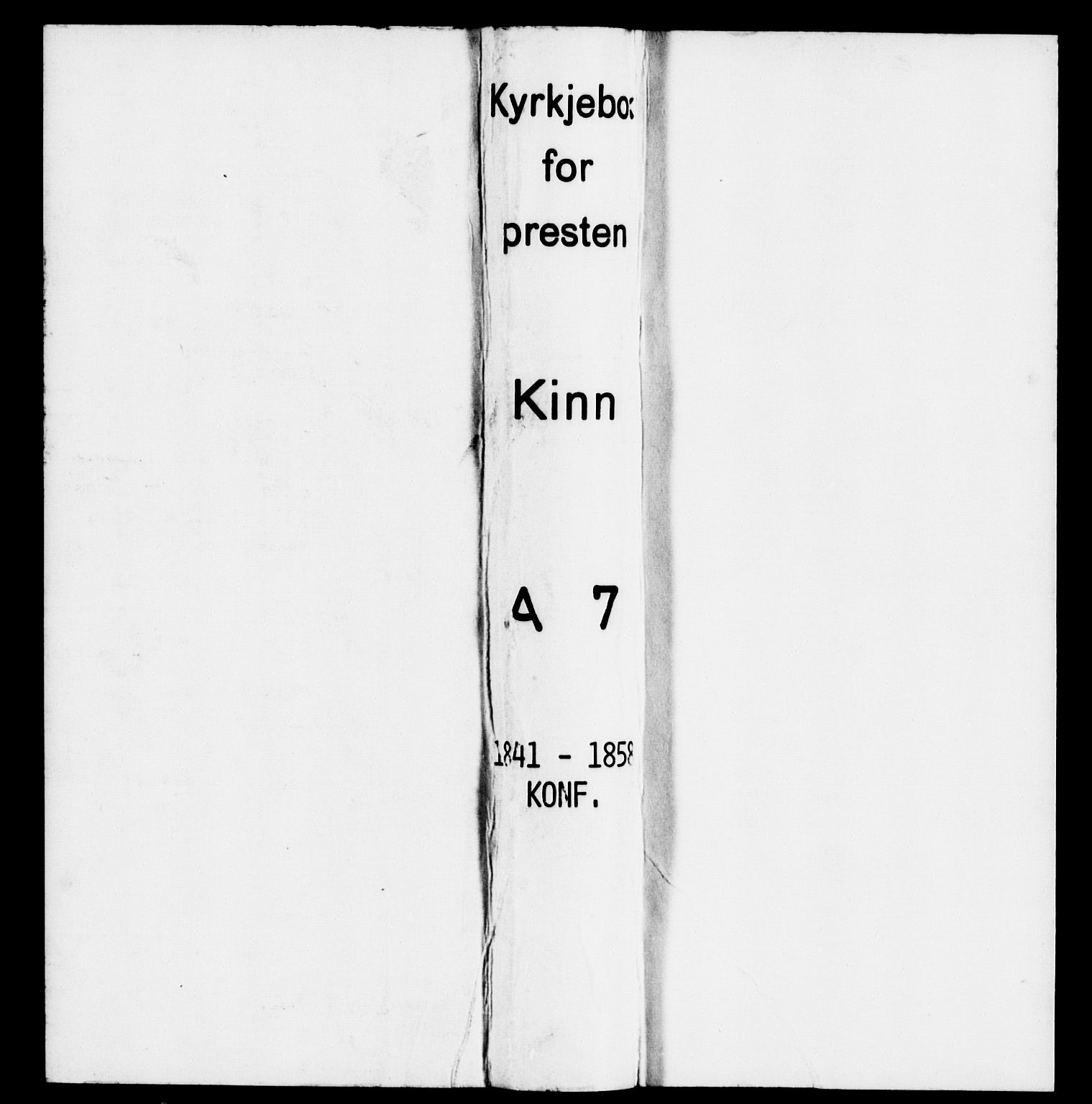 Kinn sokneprestembete, AV/SAB-A-80801/H/Haa/Haaa/L0007: Parish register (official) no. A 7, 1841-1858