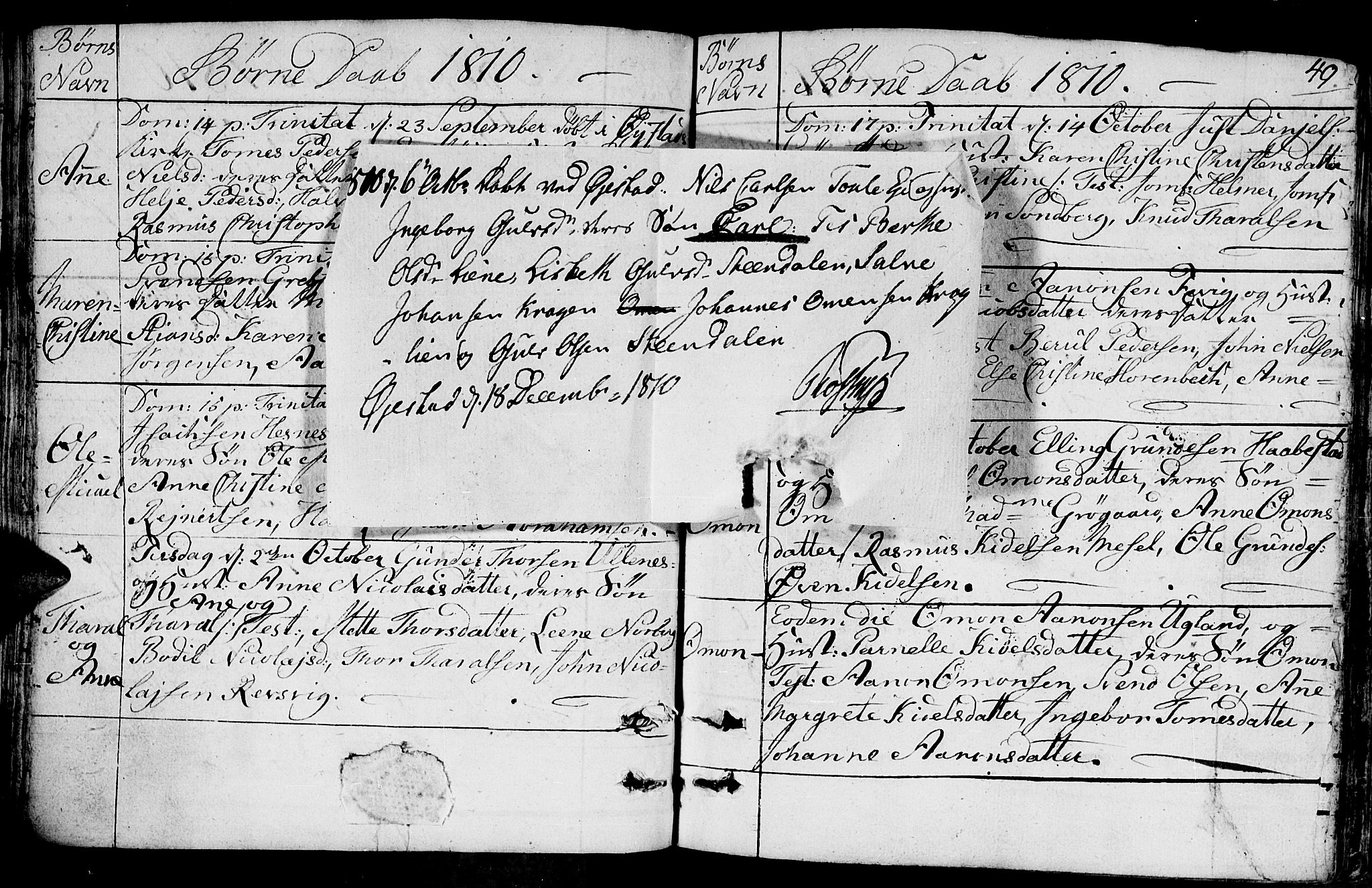 Fjære sokneprestkontor, SAK/1111-0011/F/Fb/L0006: Parish register (copy) no. B 6, 1803-1817, p. 49