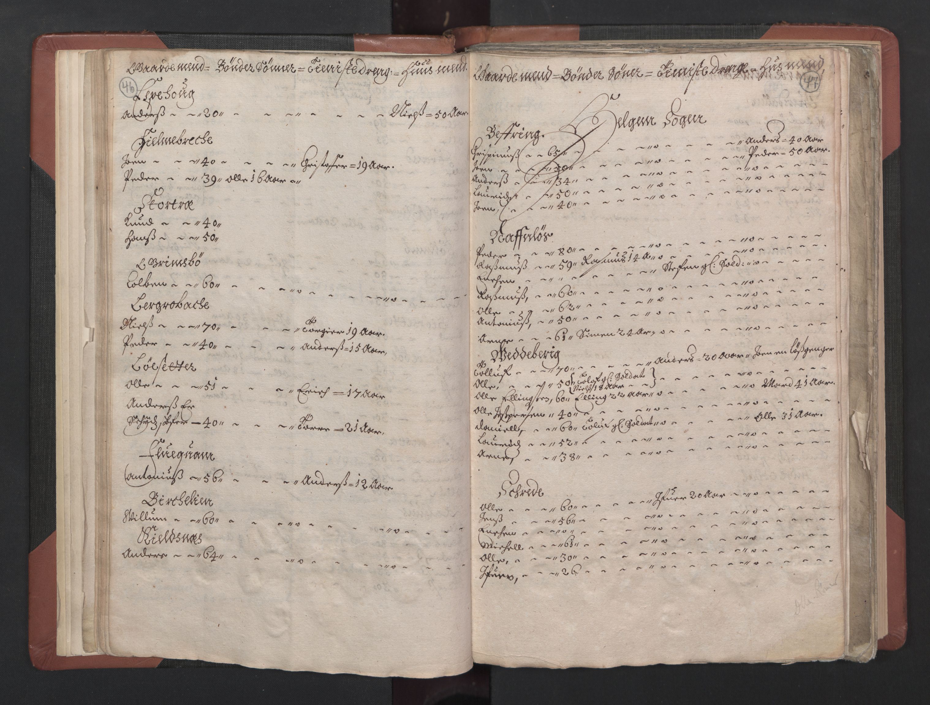 RA, Bailiff's Census 1664-1666, no. 15: Nordfjord fogderi and Sunnfjord fogderi, 1664, p. 46-47
