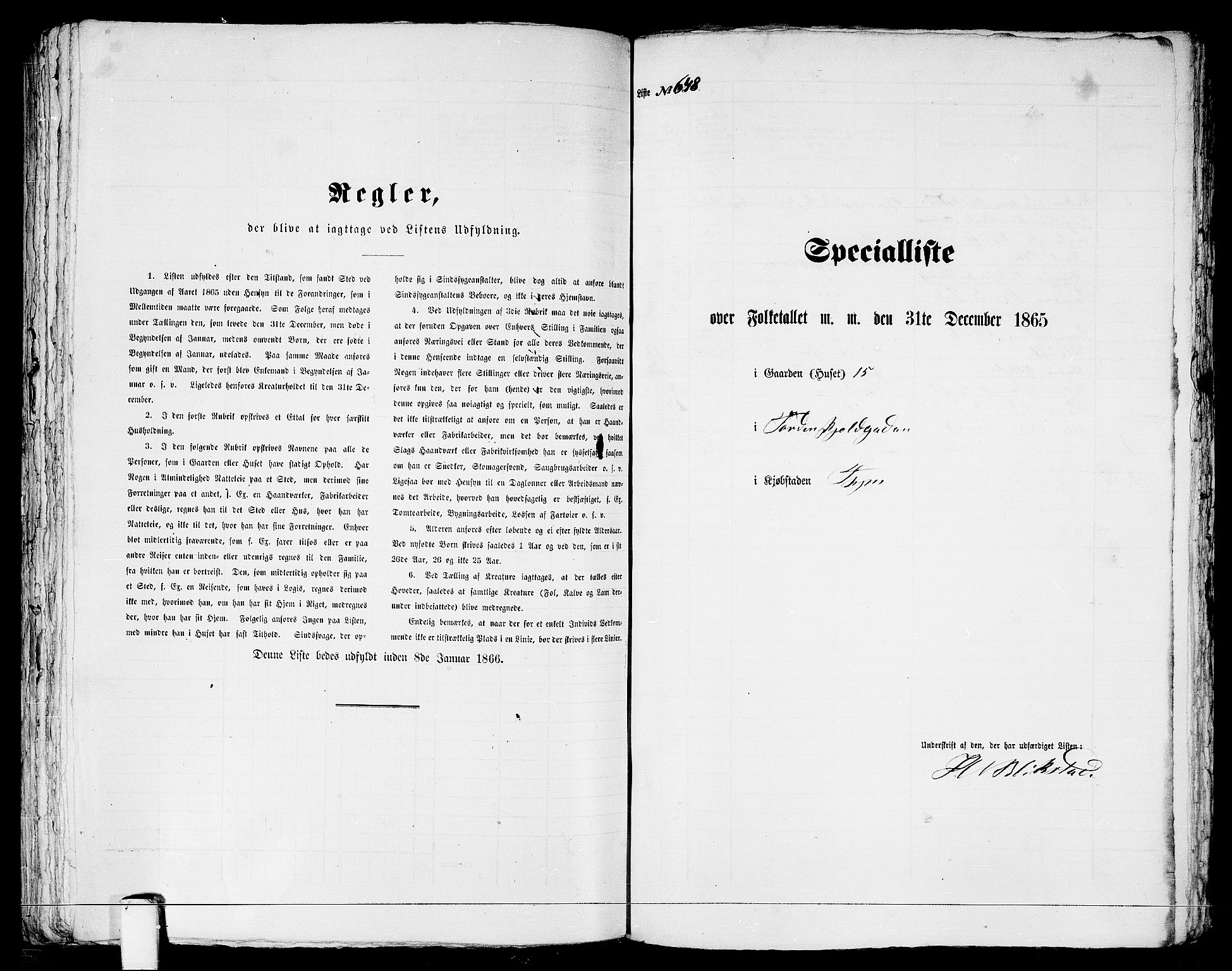 RA, 1865 census for Trondheim, 1865, p. 1345