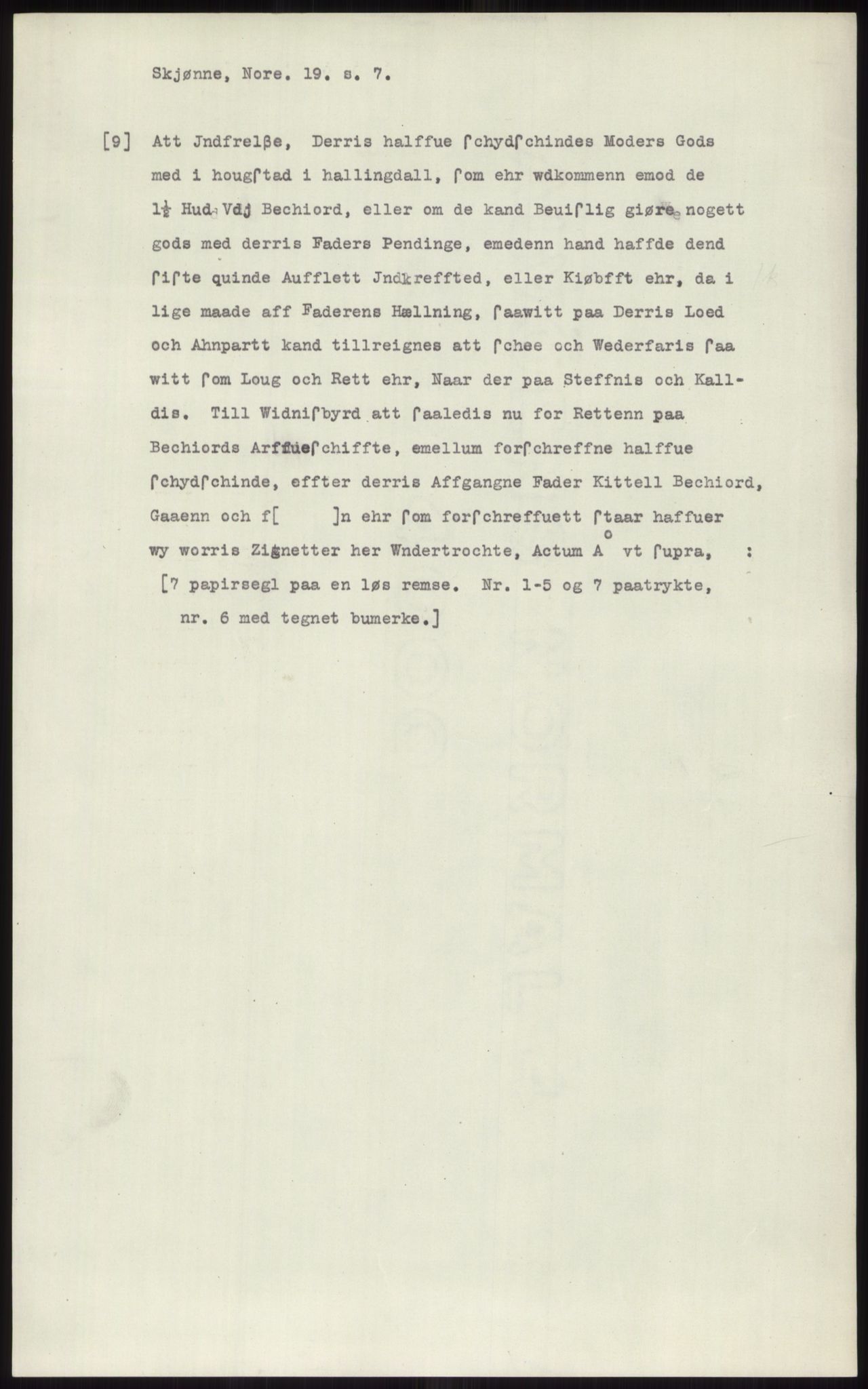 Samlinger til kildeutgivelse, Diplomavskriftsamlingen, AV/RA-EA-4053/H/Ha, p. 709