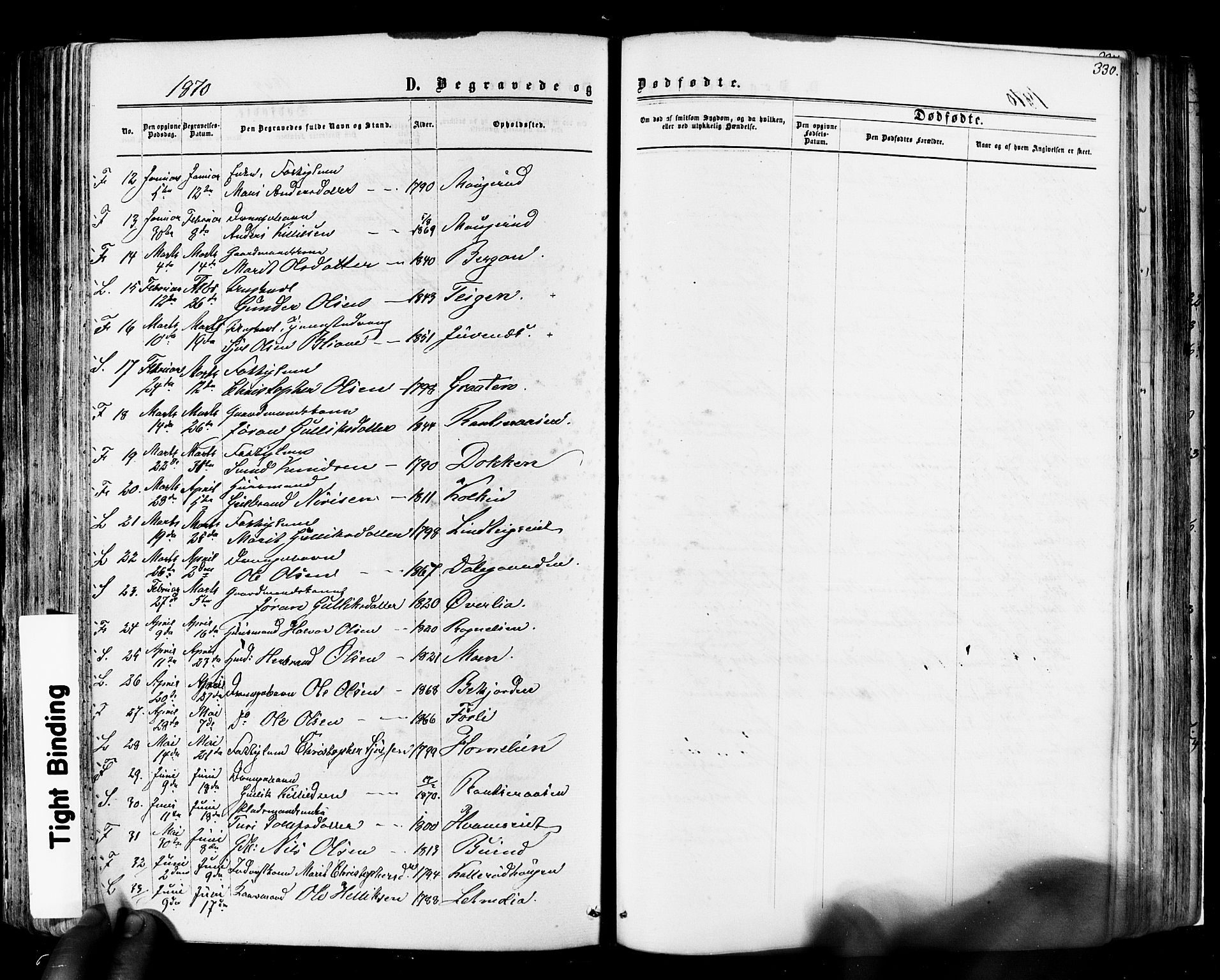 Flesberg kirkebøker, SAKO/A-18/F/Fa/L0007: Parish register (official) no. I 7, 1861-1878, p. 330