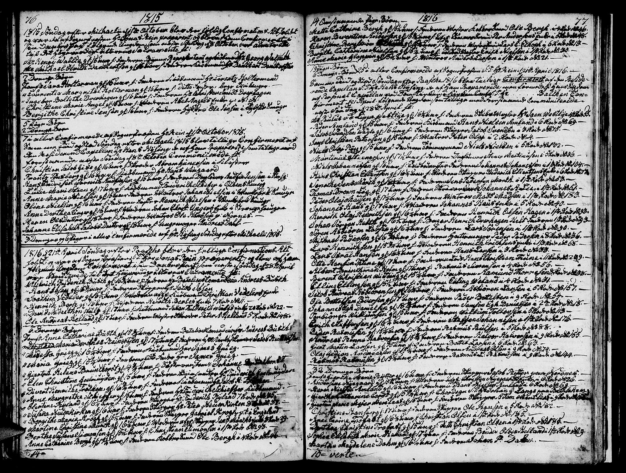 Nykirken Sokneprestembete, SAB/A-77101/H/Hab: Parish register (copy) no. A 1, 1770-1821, p. 76-77