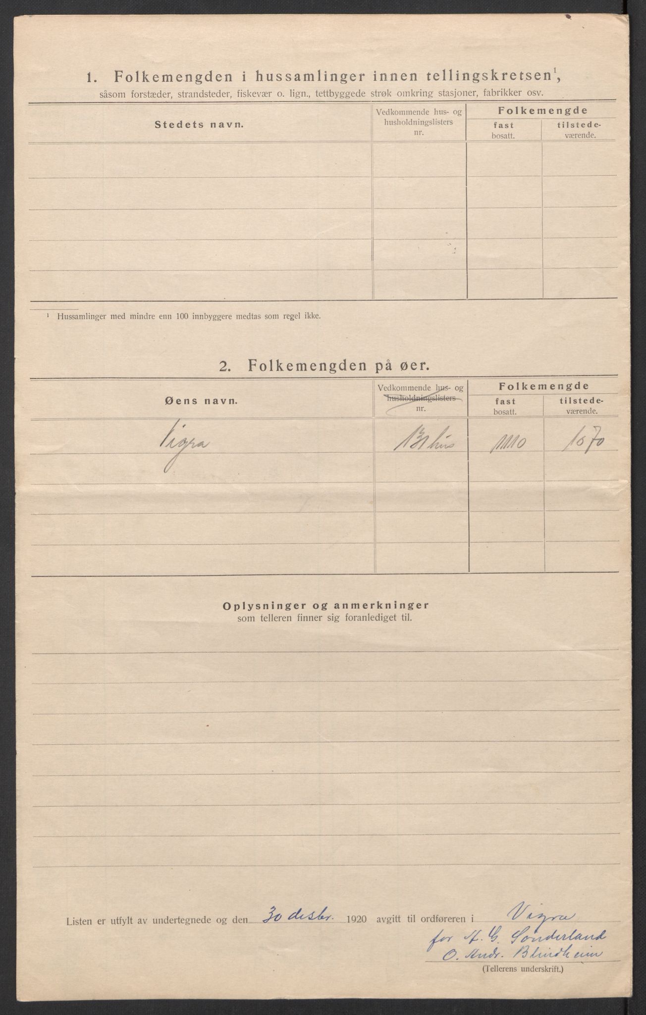 SAT, 1920 census for Vigra, 1920, p. 8