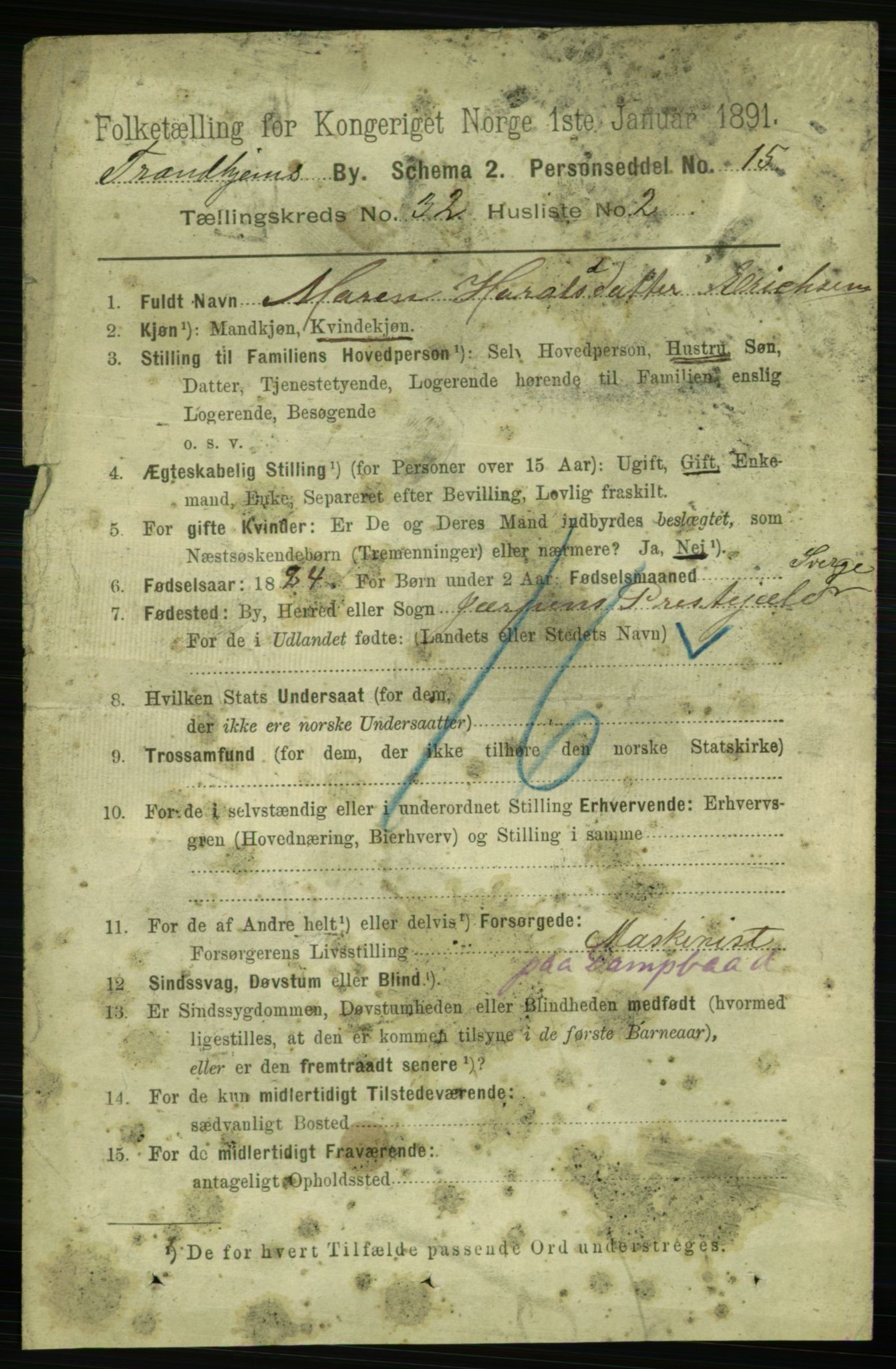 RA, 1891 census for 1601 Trondheim, 1891, p. 23957