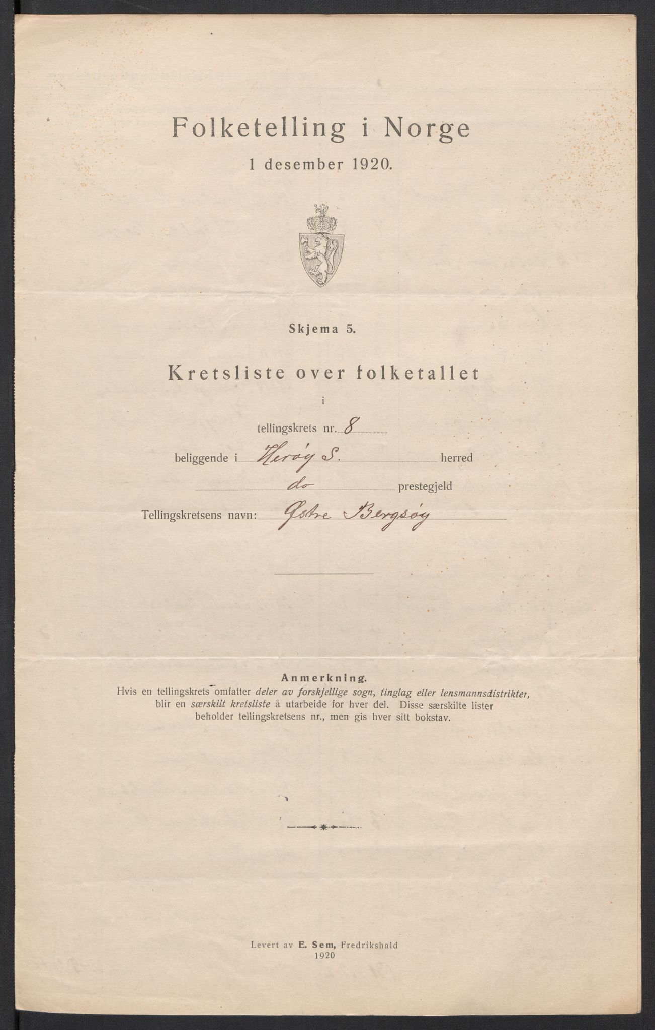 SAT, 1920 census for Herøy (MR), 1920, p. 27